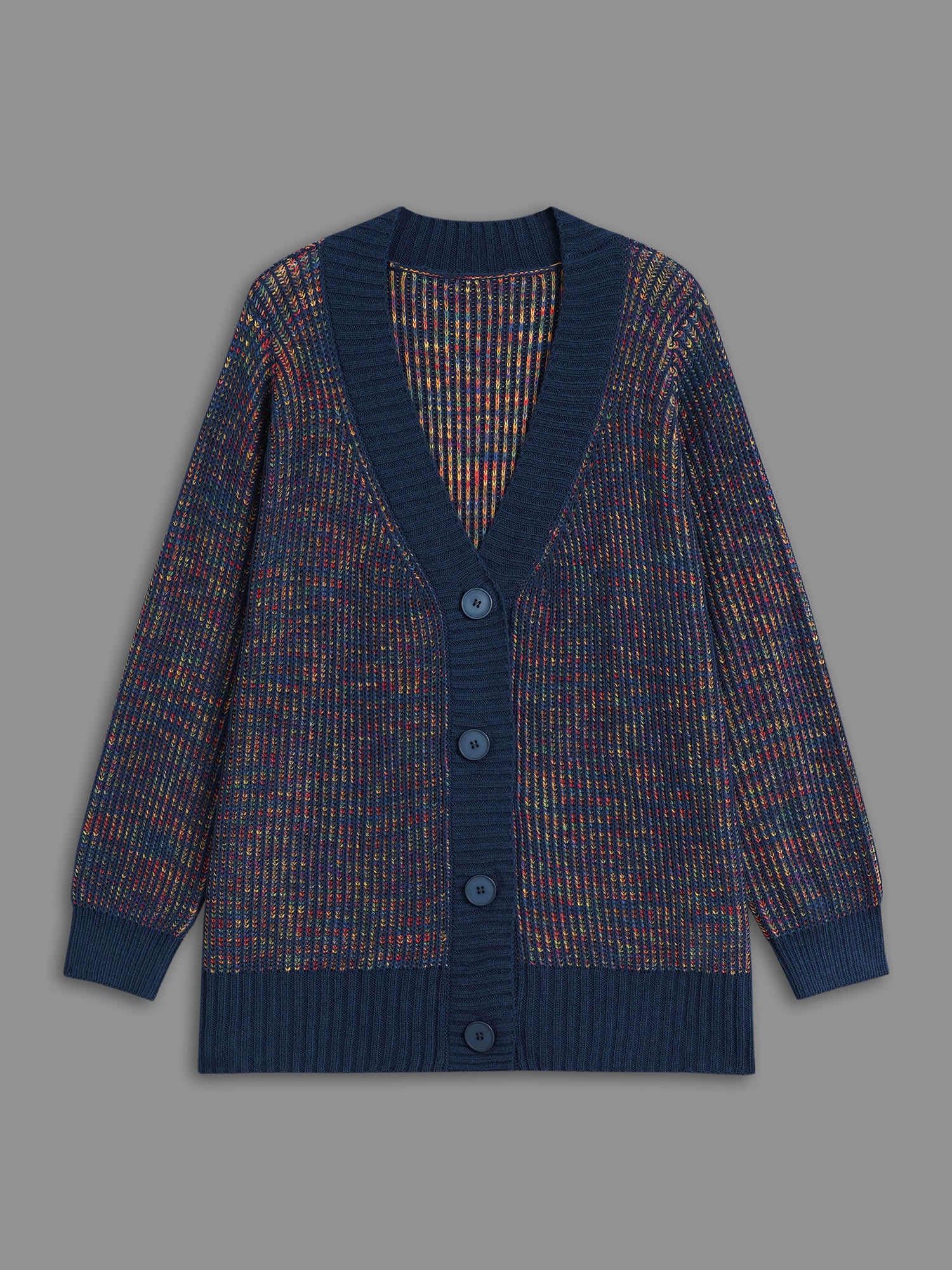 Heather Textured Button Up Cardigan - Image 8