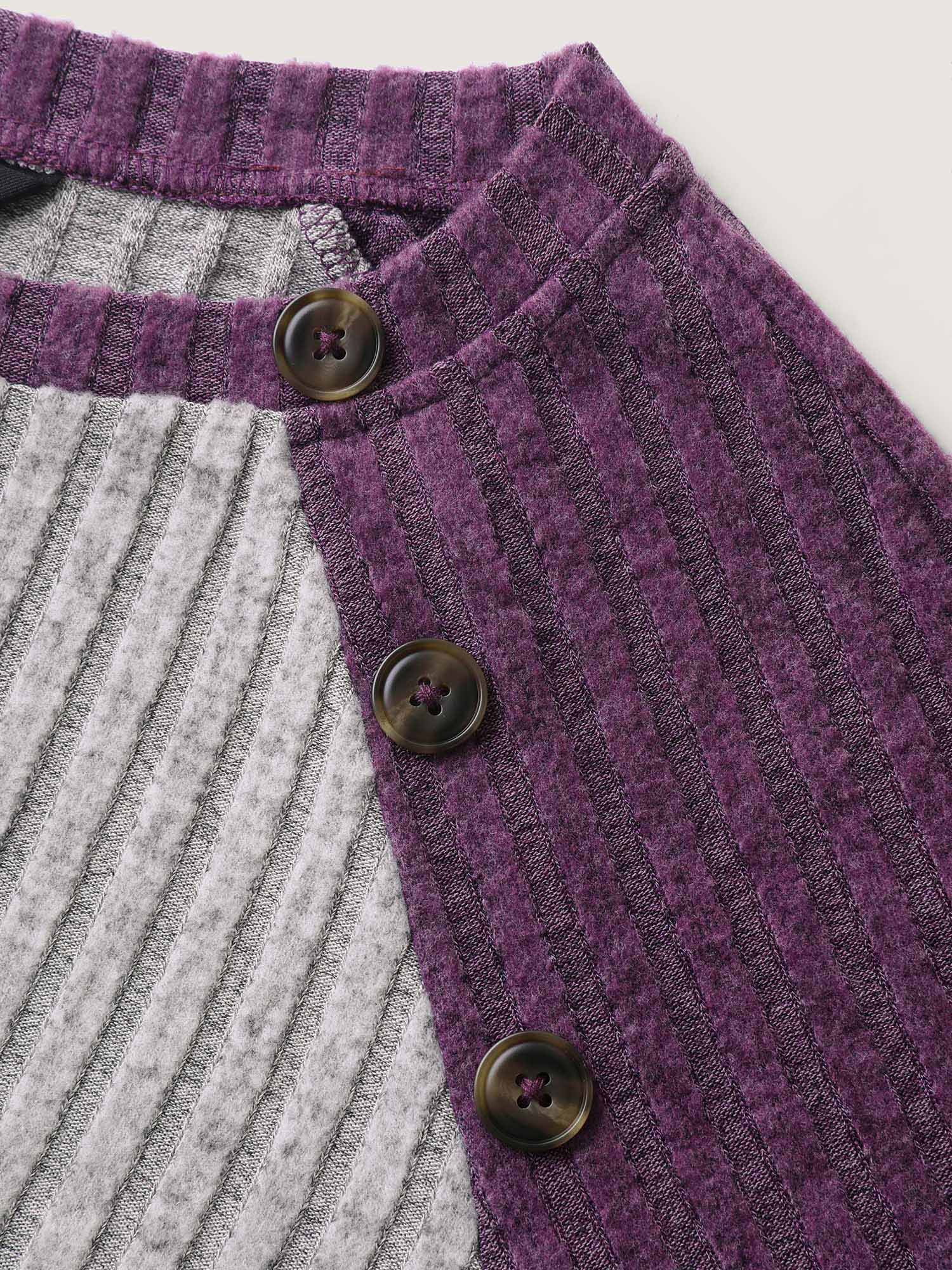 Heather Textured Color Contrast Sweatshirt - Image 5