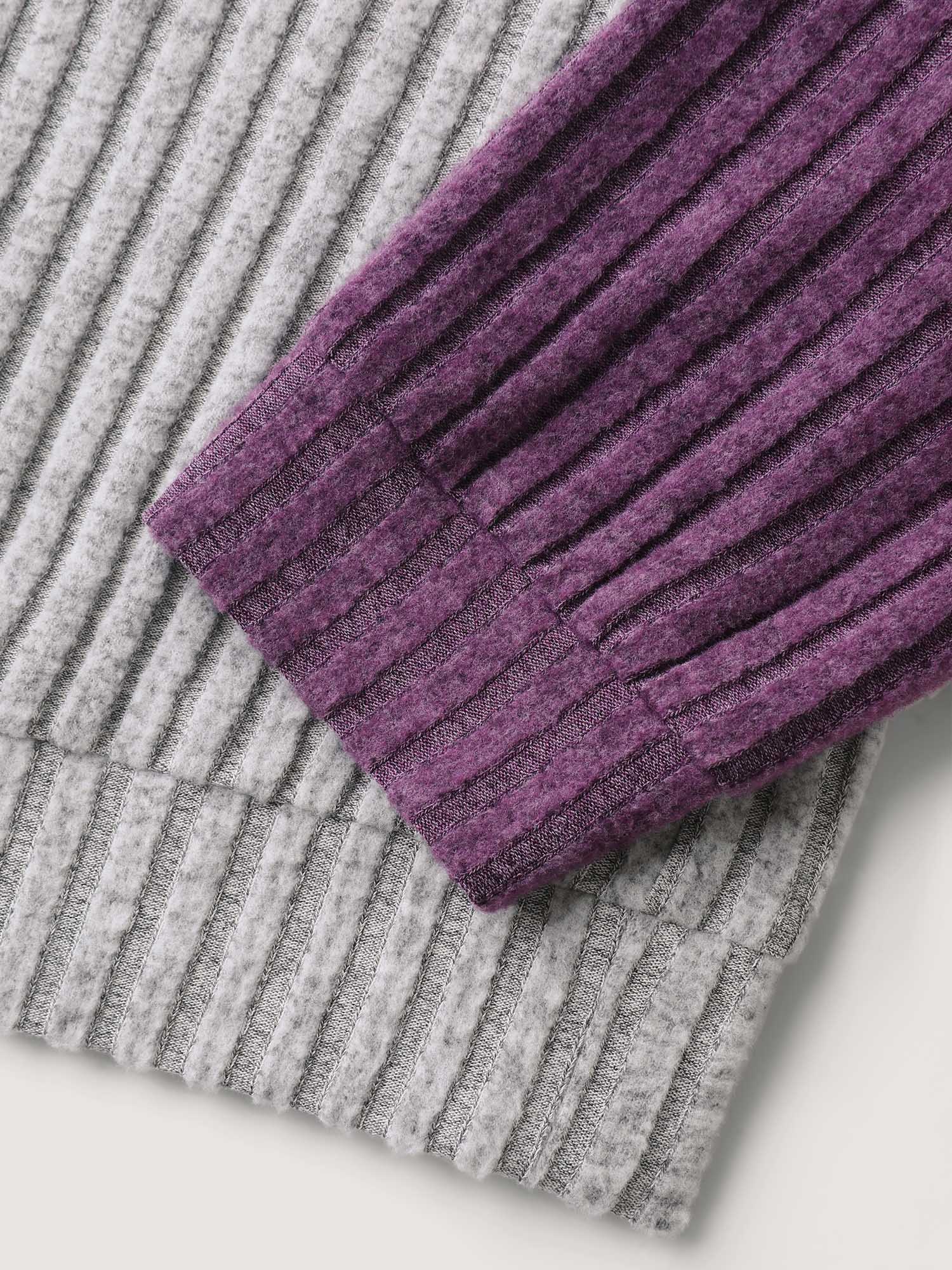 Heather Textured Color Contrast Sweatshirt - Image 6