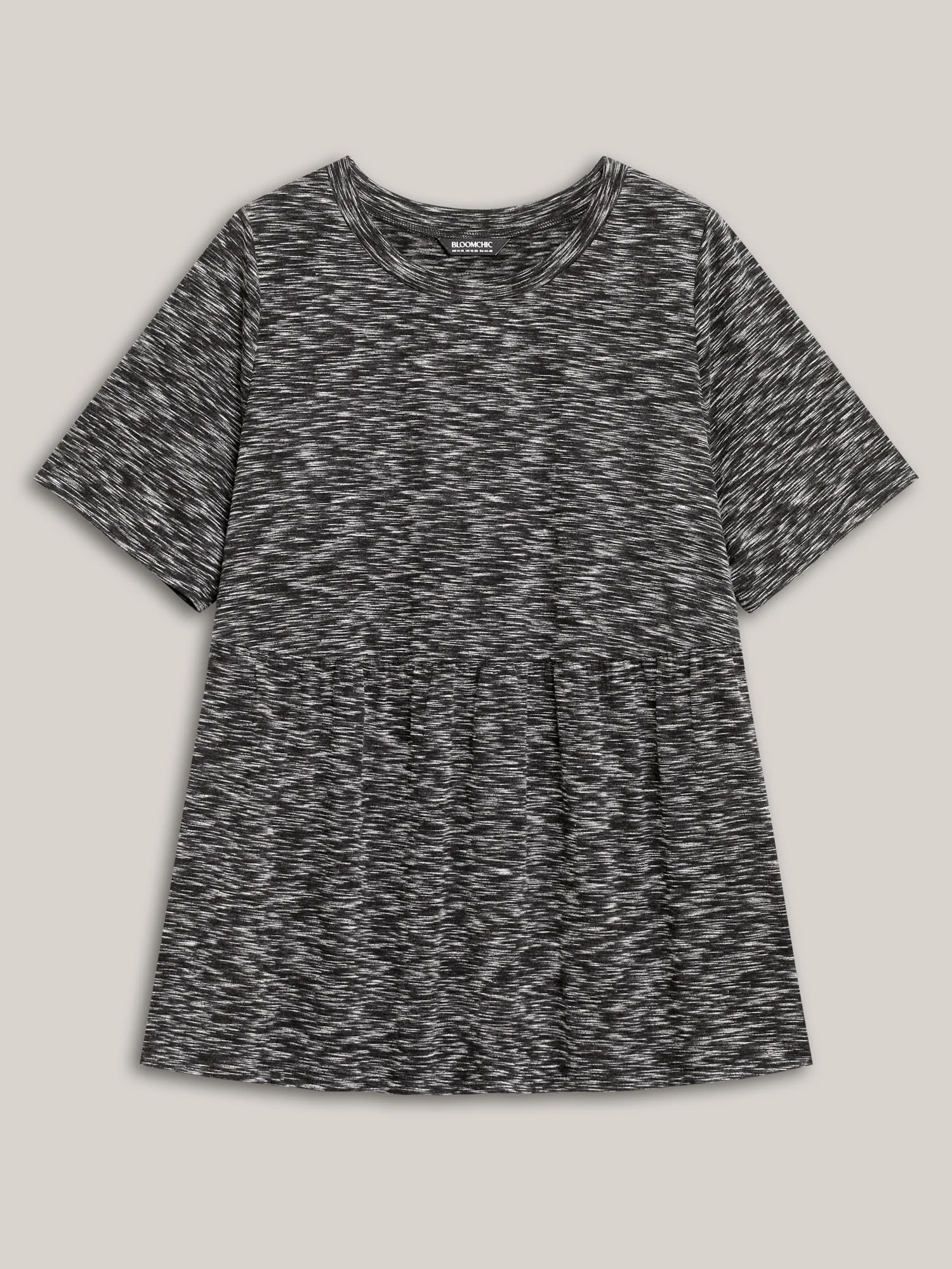 Heathered Crew Neck Relaxed T-Shirt - Image 7