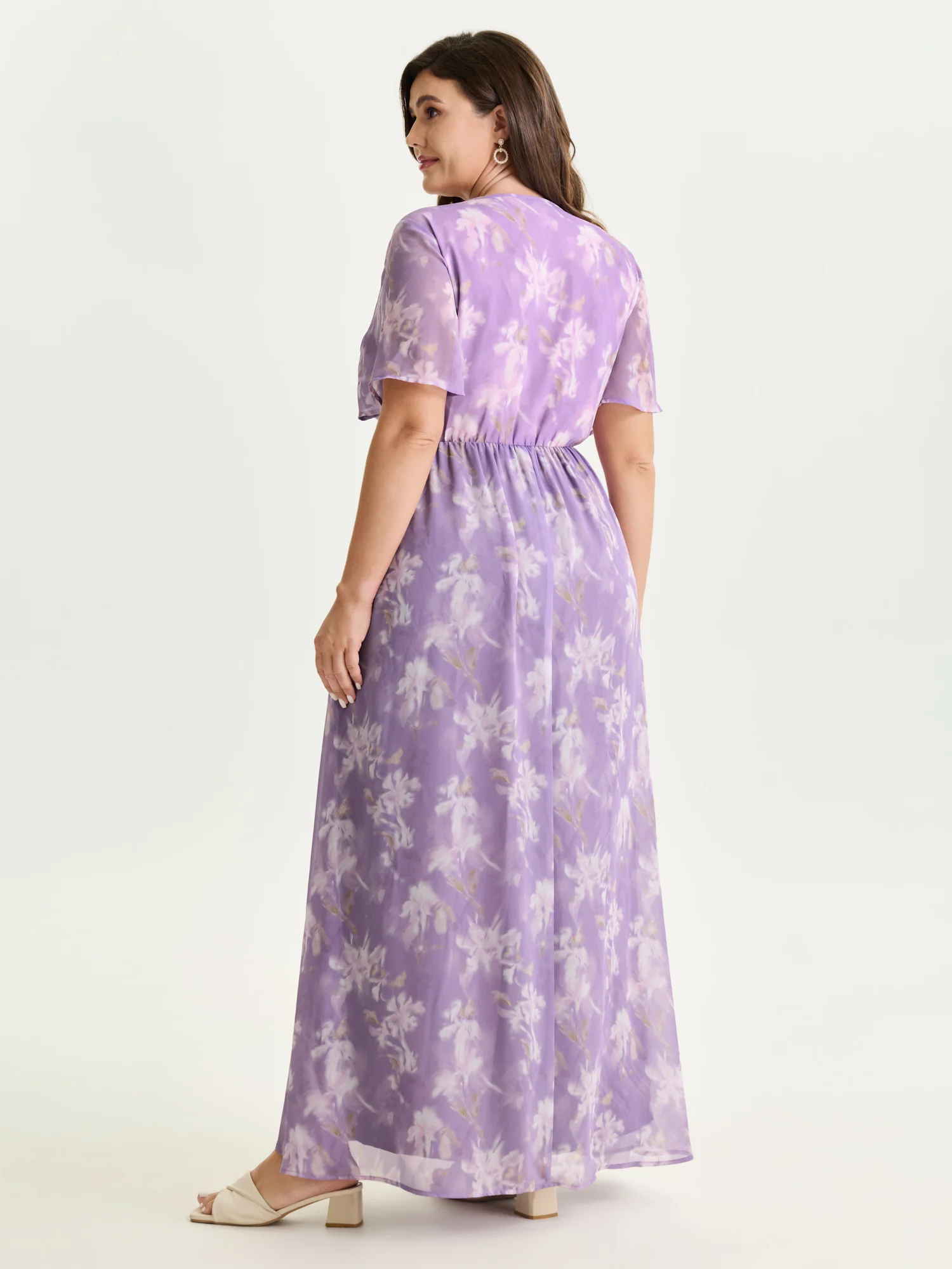 Hidden Zipper Floral Layered Pockets Jumpsuit - Image 4