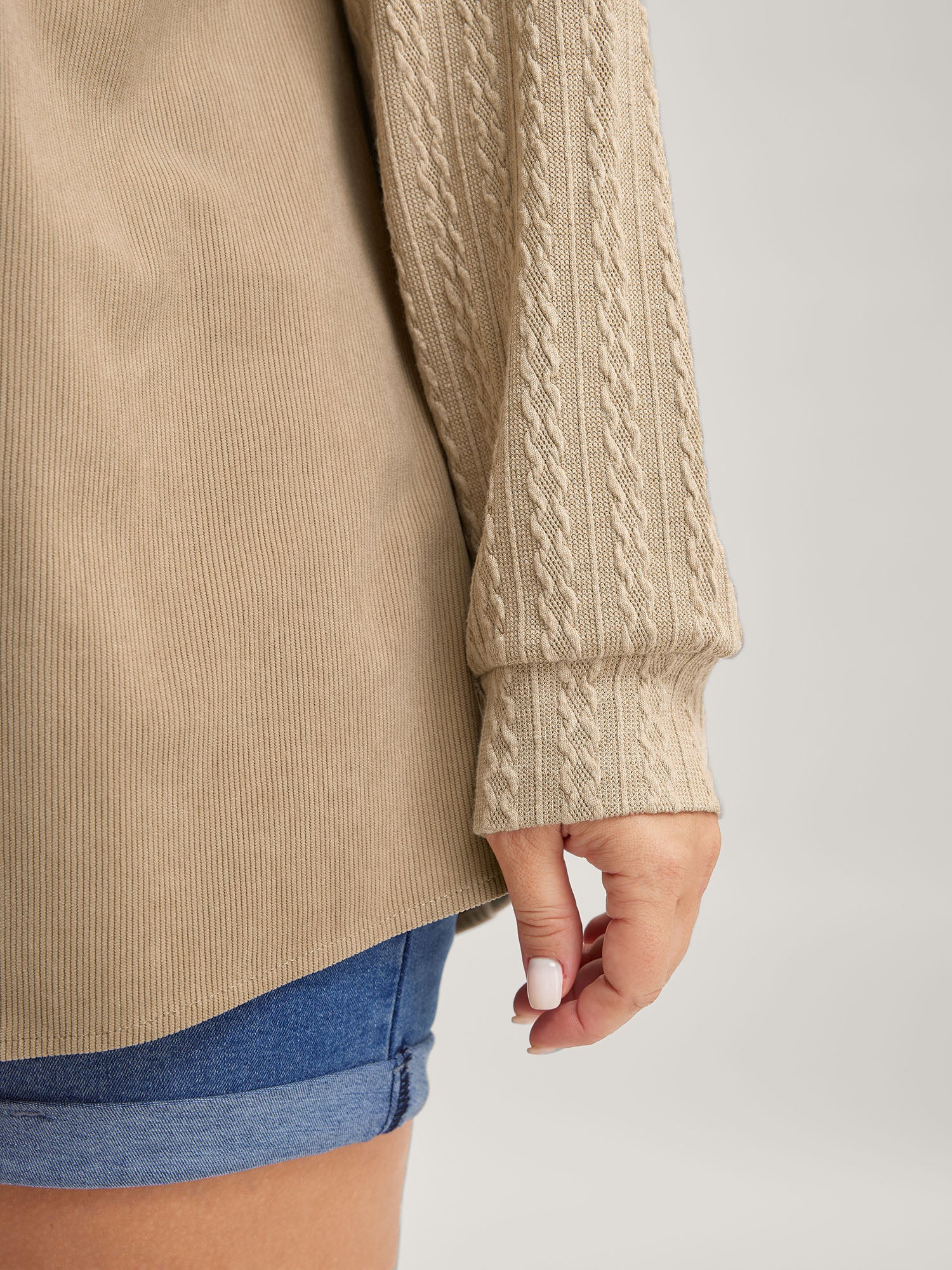 High-Low Hem Color Contrast Jacket - Image 4