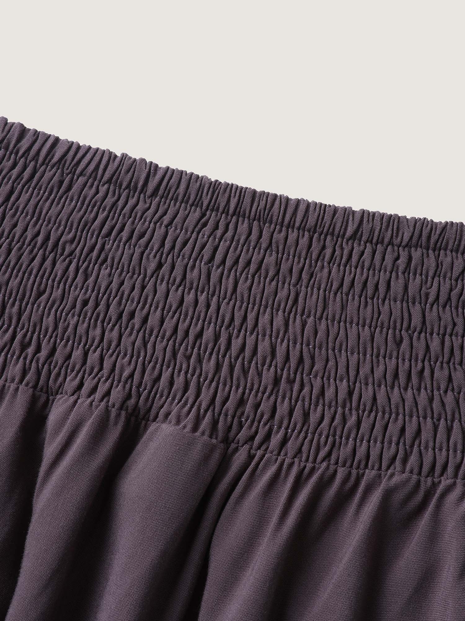 High-Low Hem Wide Waistband Midi Skirt - Image 7