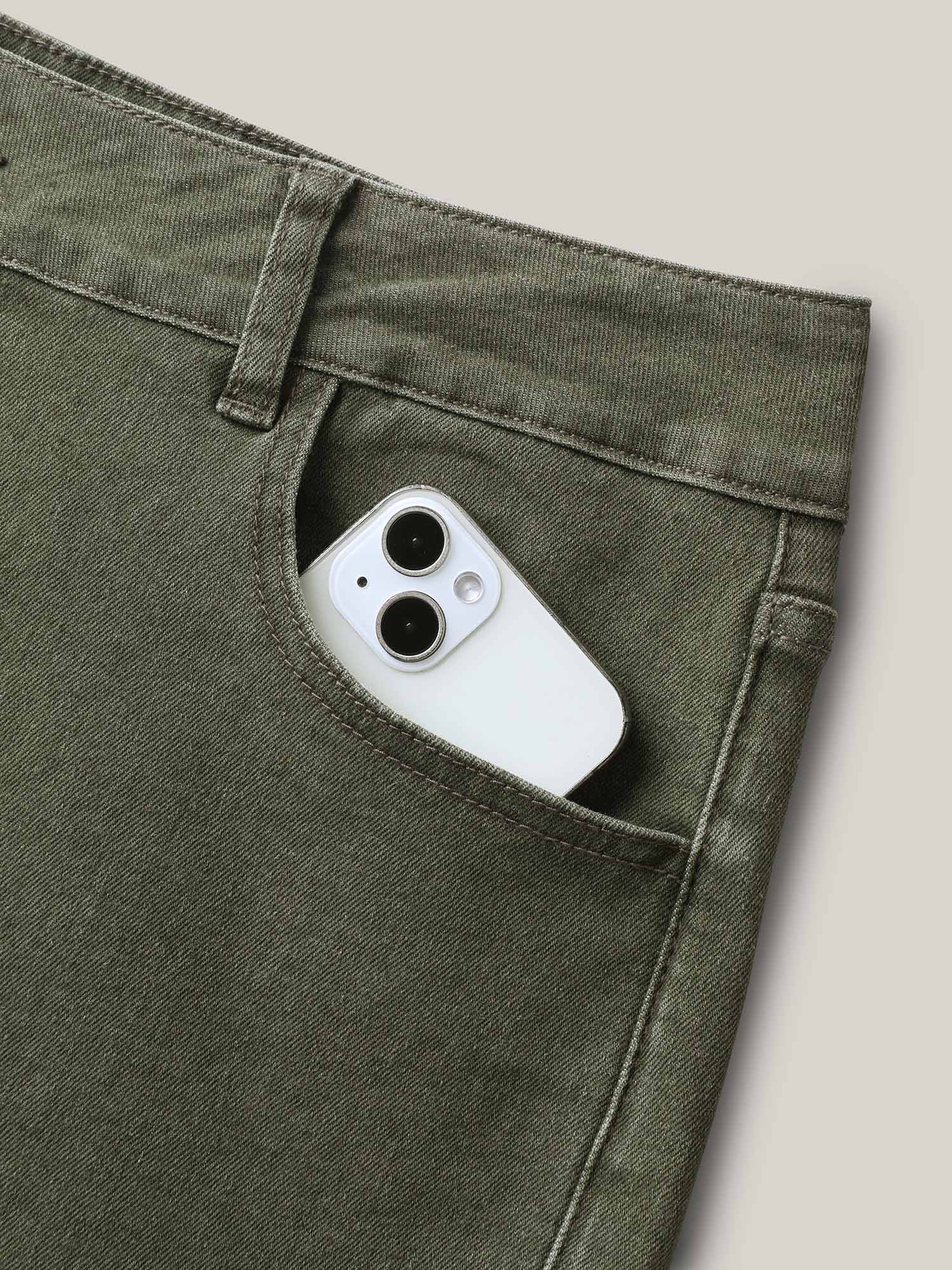 High-Rise Classic Cut Denim Shorts - Image 4