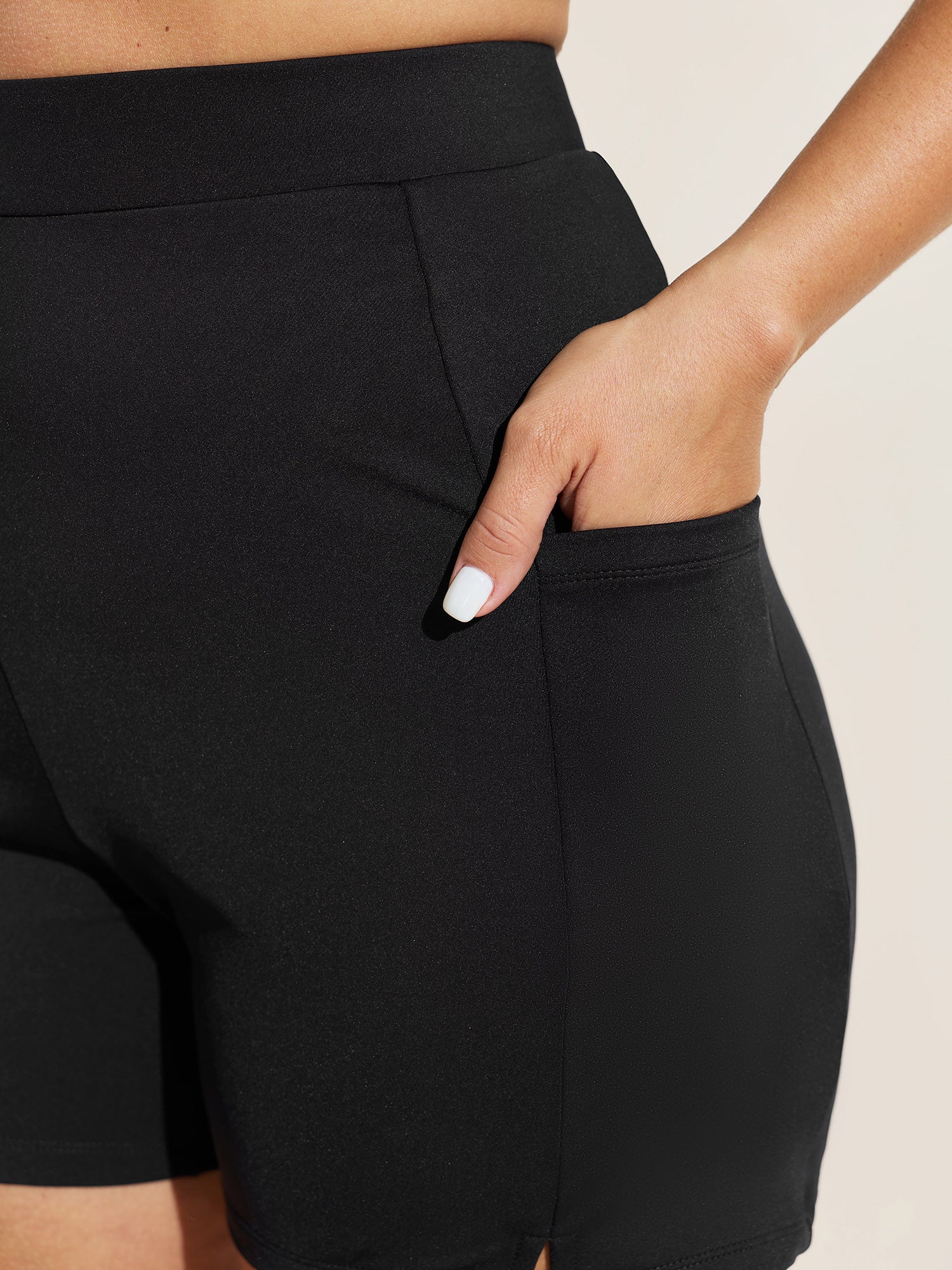 High Rise Pocket Split Side Swim Shorts - Image 3
