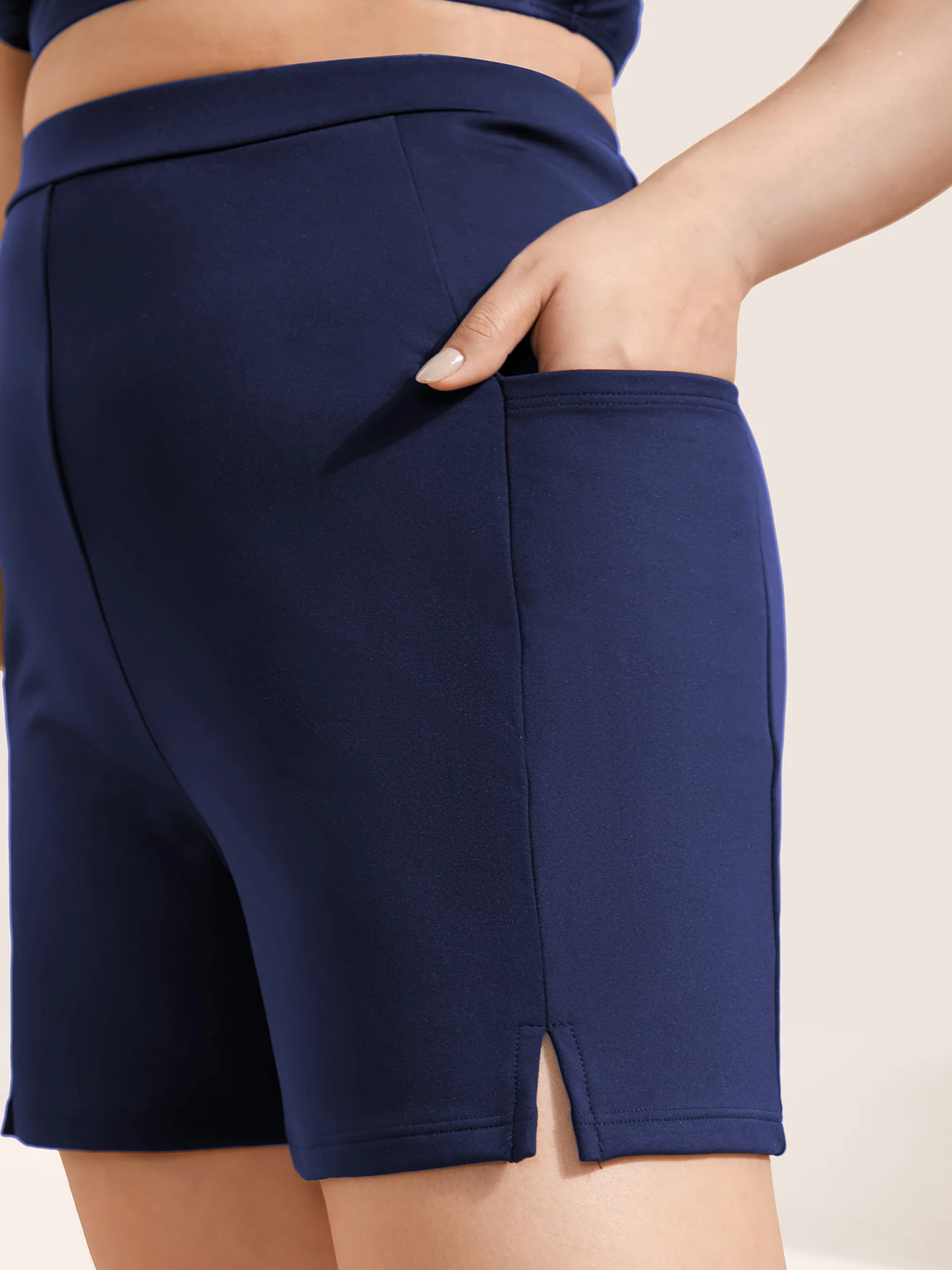 High Rise Pocket Split Side Swim Shorts - Image 9
