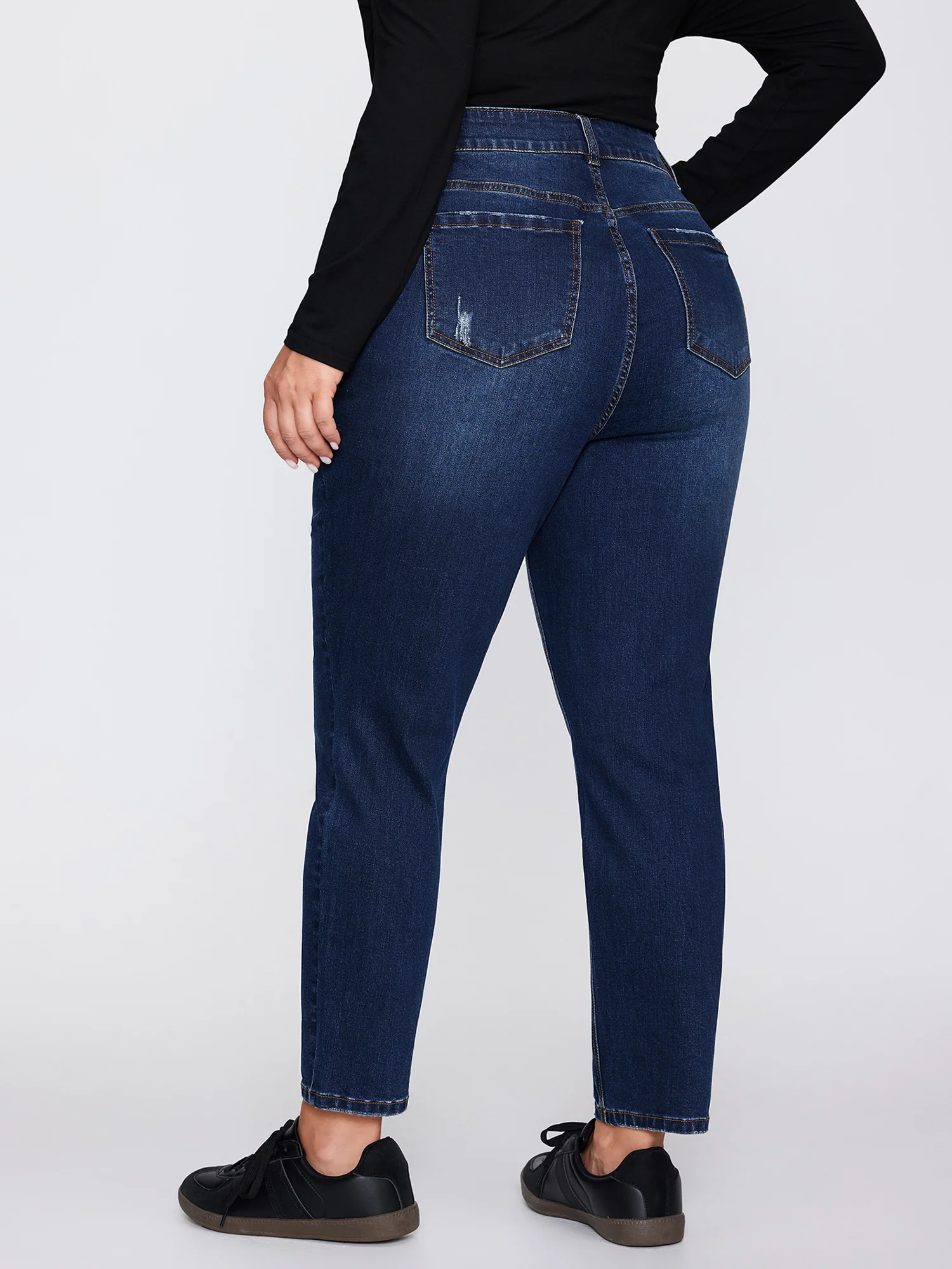 Side Rip Skinny-Fit Cropped Jeans - Image 5
