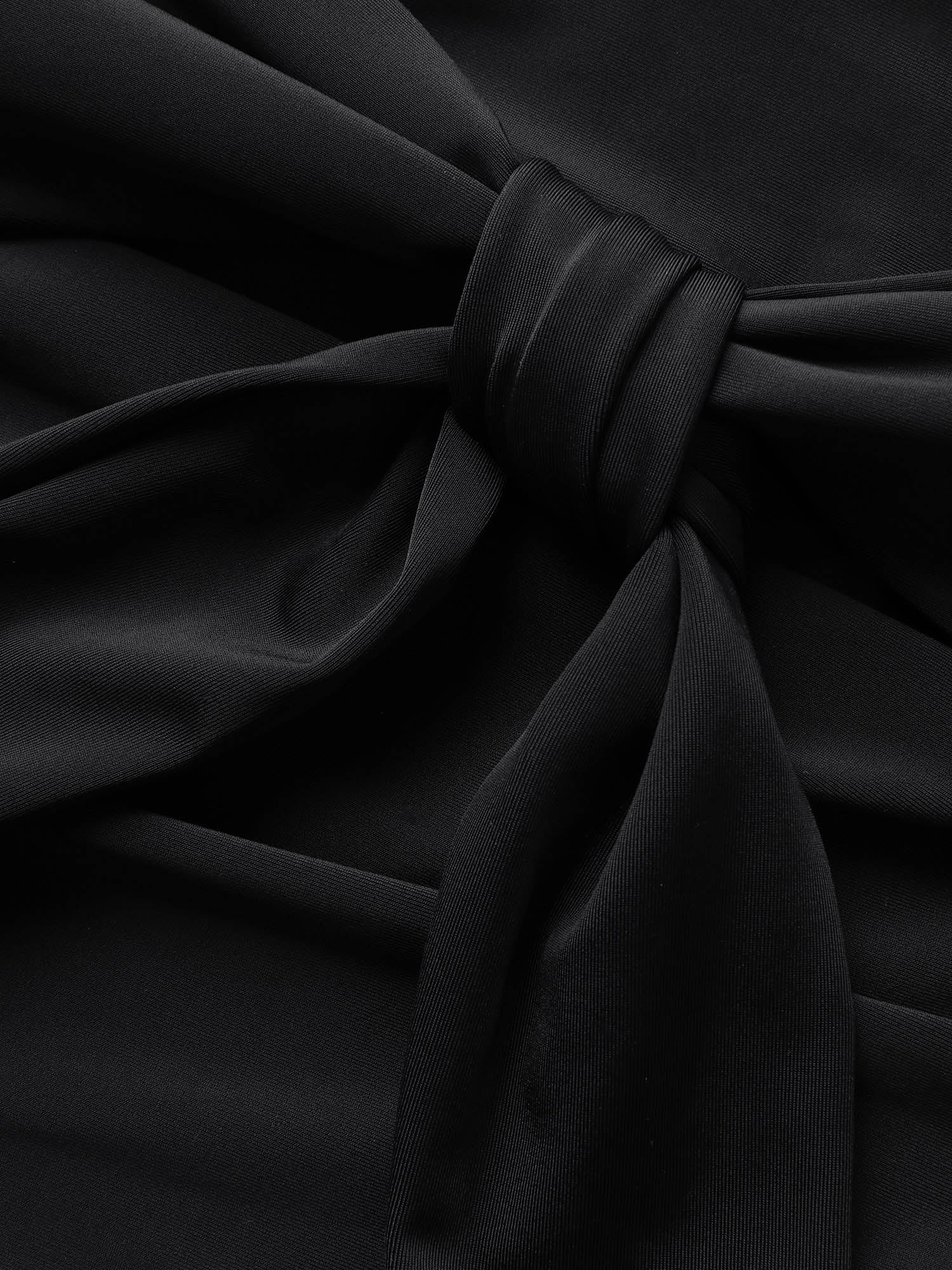 High Rise Tie Knot Gathered Swim Bottom - Image 8