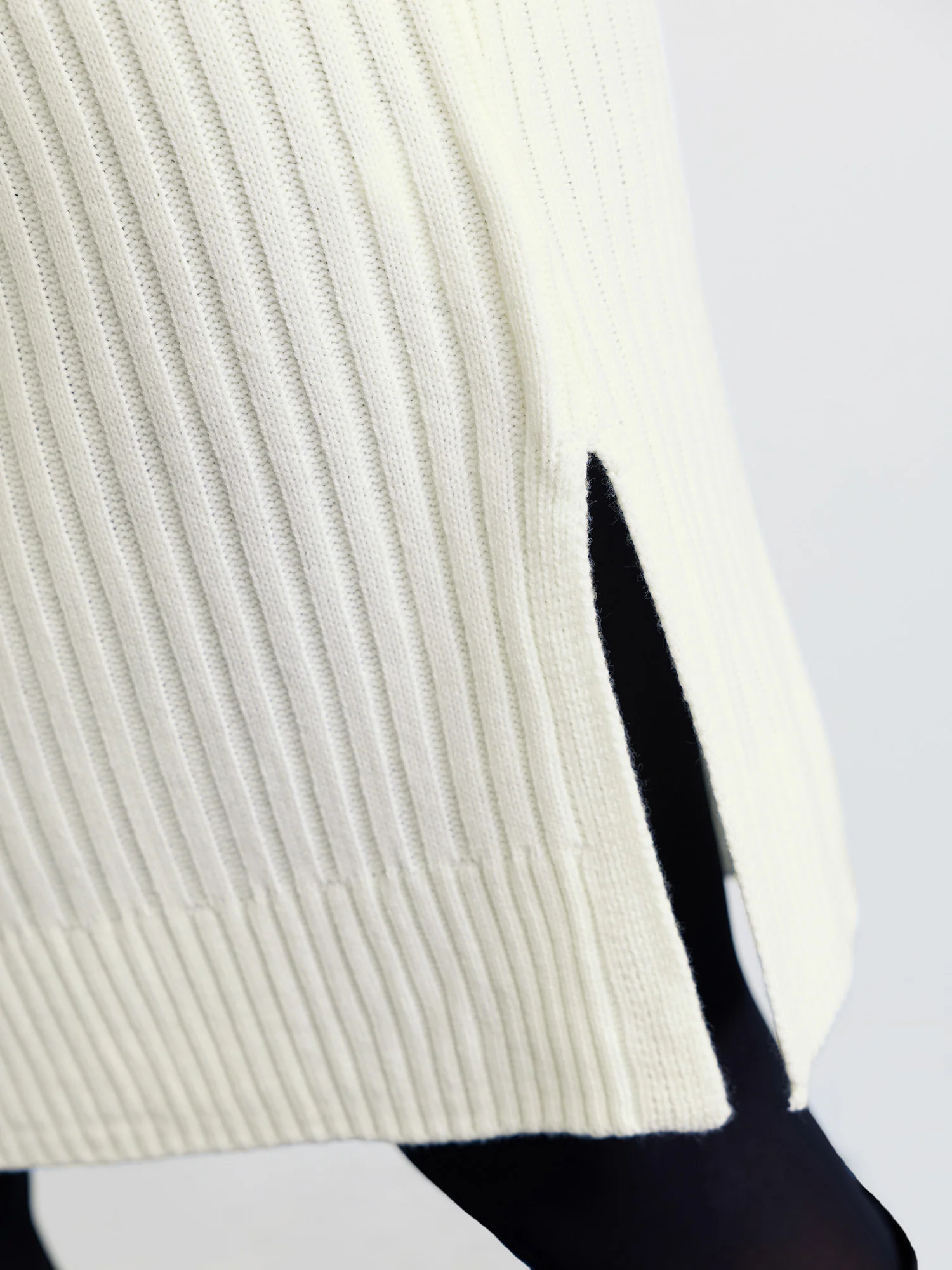 High Turtleneck Textured Sweater Dress - Image 4