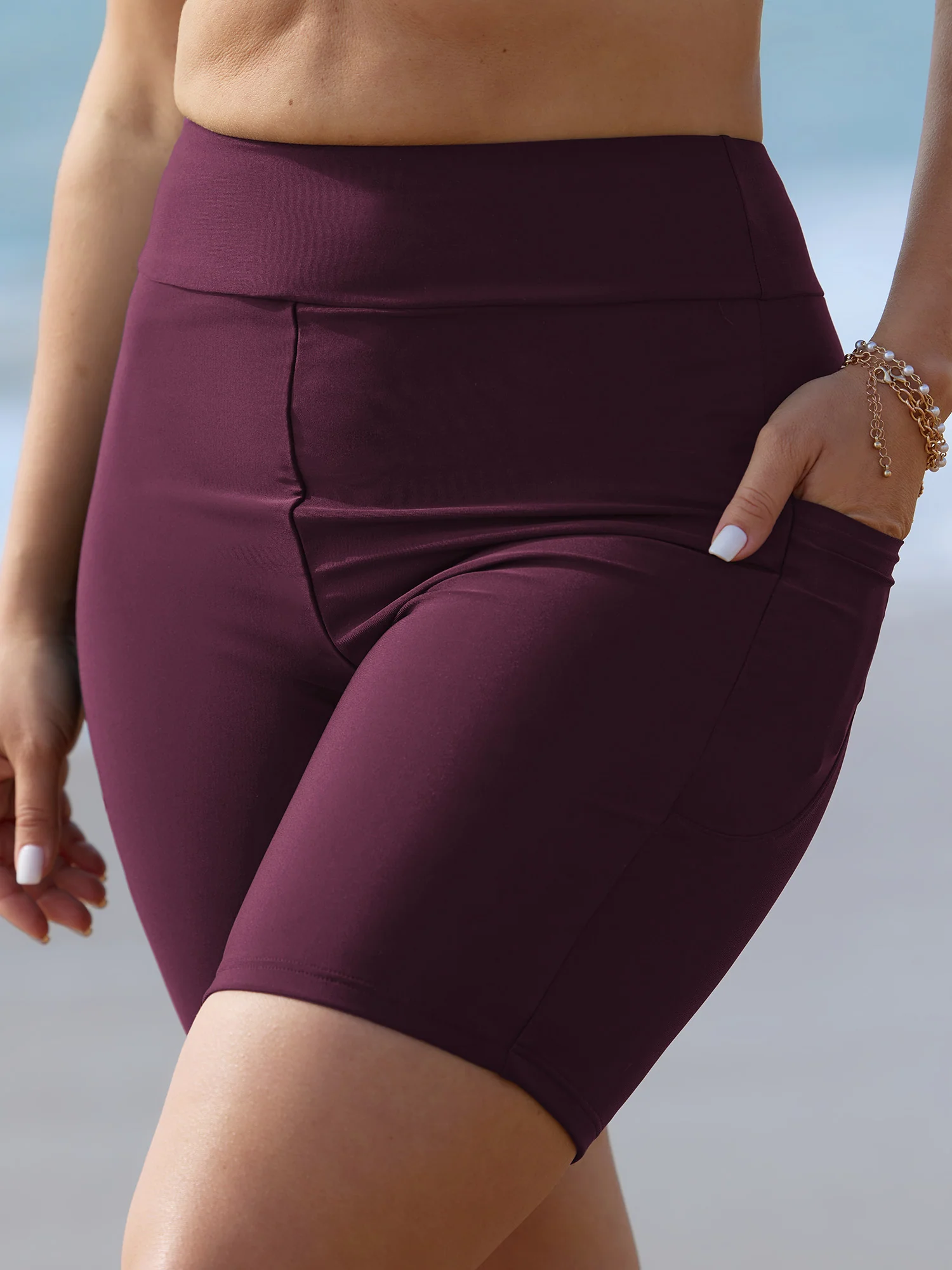 High-Waist Pocket Swim Bottoms - Image 18