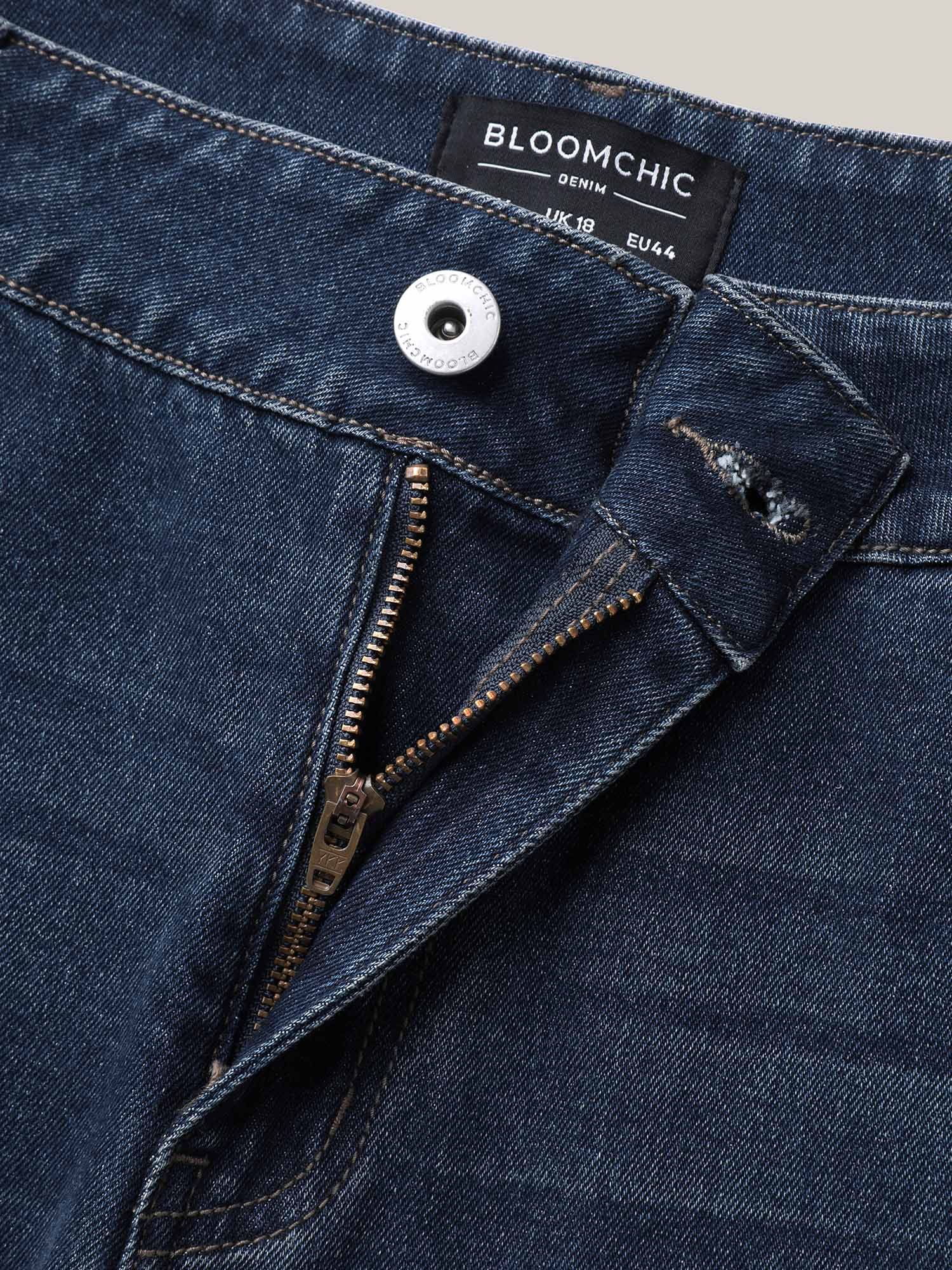 High Waist Sculpting Side Zipper Jeans - Image 4