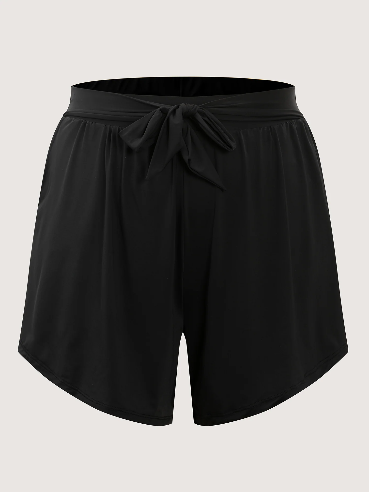 High-Waisted Tie Pocket Swim Shorts - Image 8