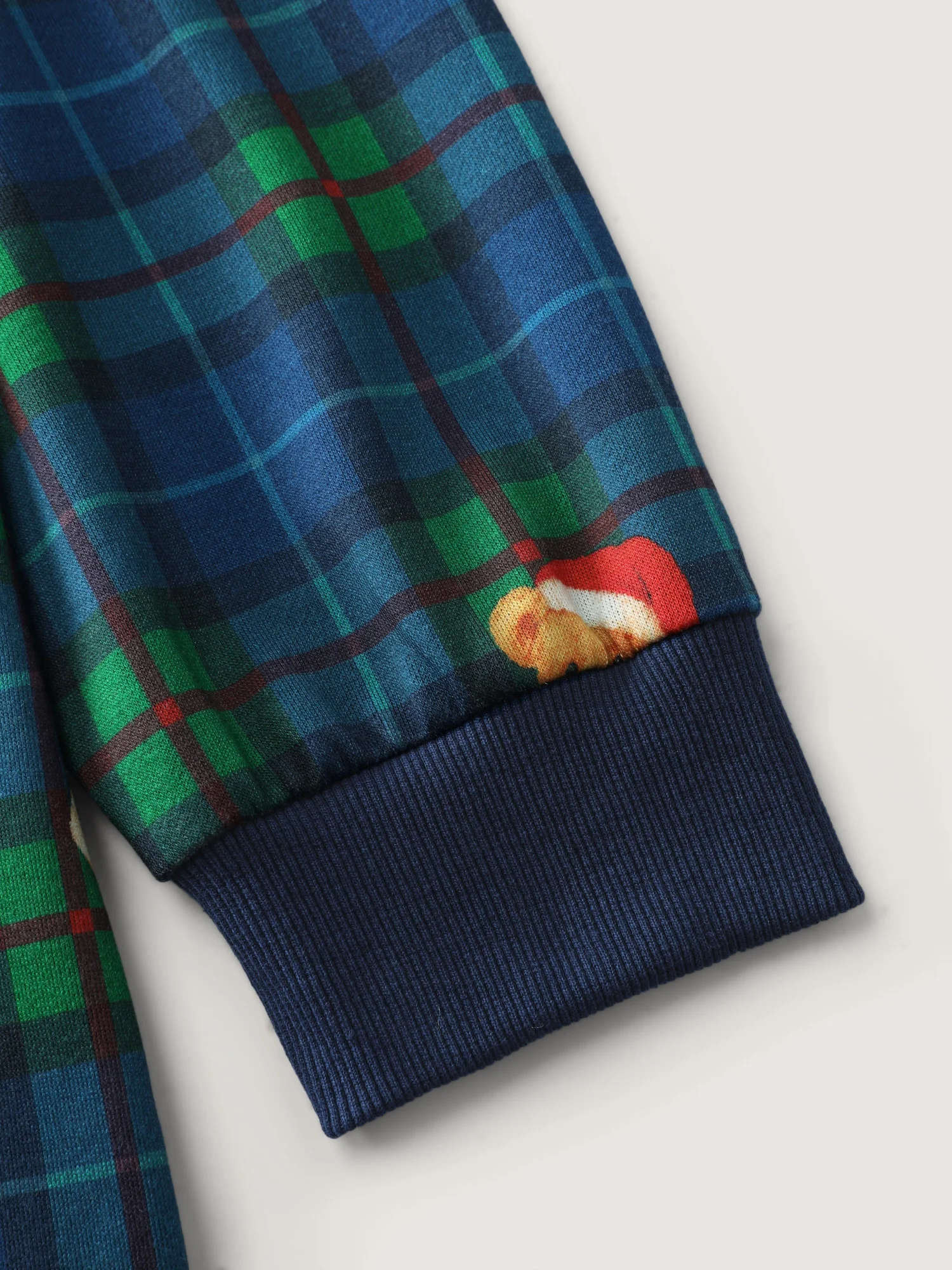 Holiday Bear Plaid Round Neck Sweatshirt - Image 6