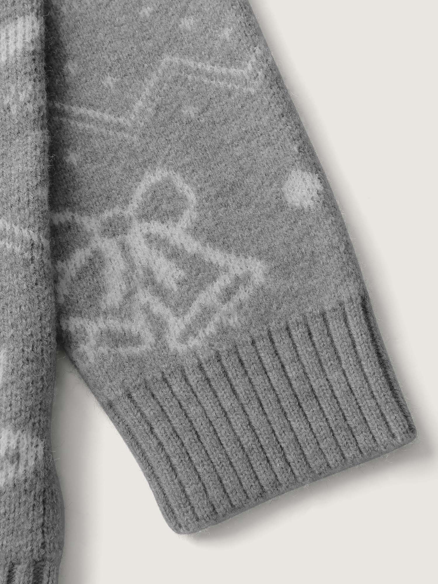 Supersoft Holiday Bells Jacquard Button Knit Cardigan - Image 5