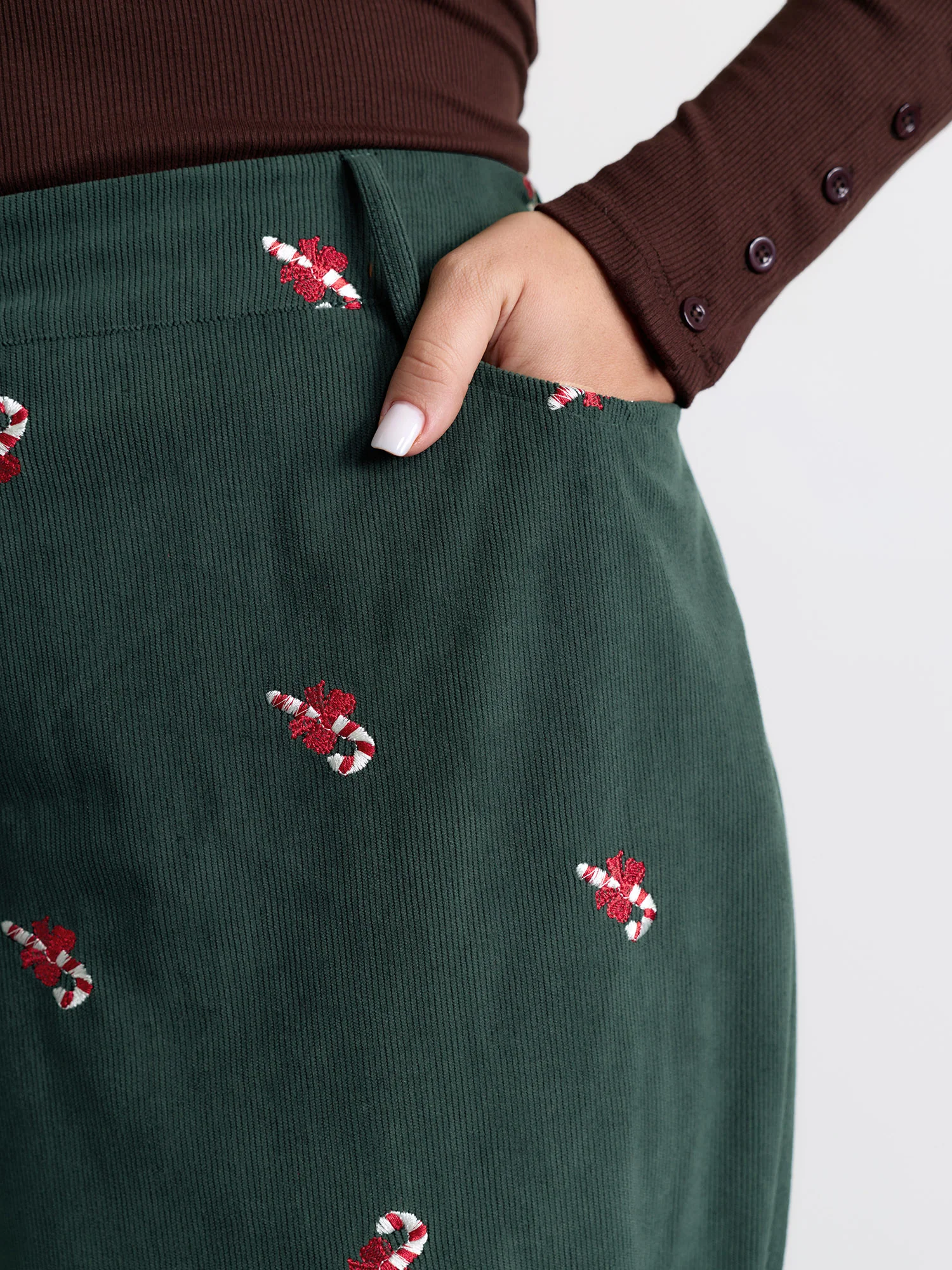 Holiday Candy Embroidery Pants - Image 3