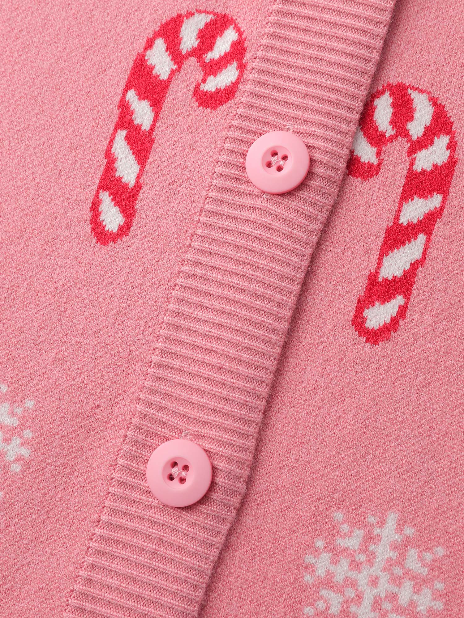Holiday Candy Patch Pockets Knit Cardigan - Image 5