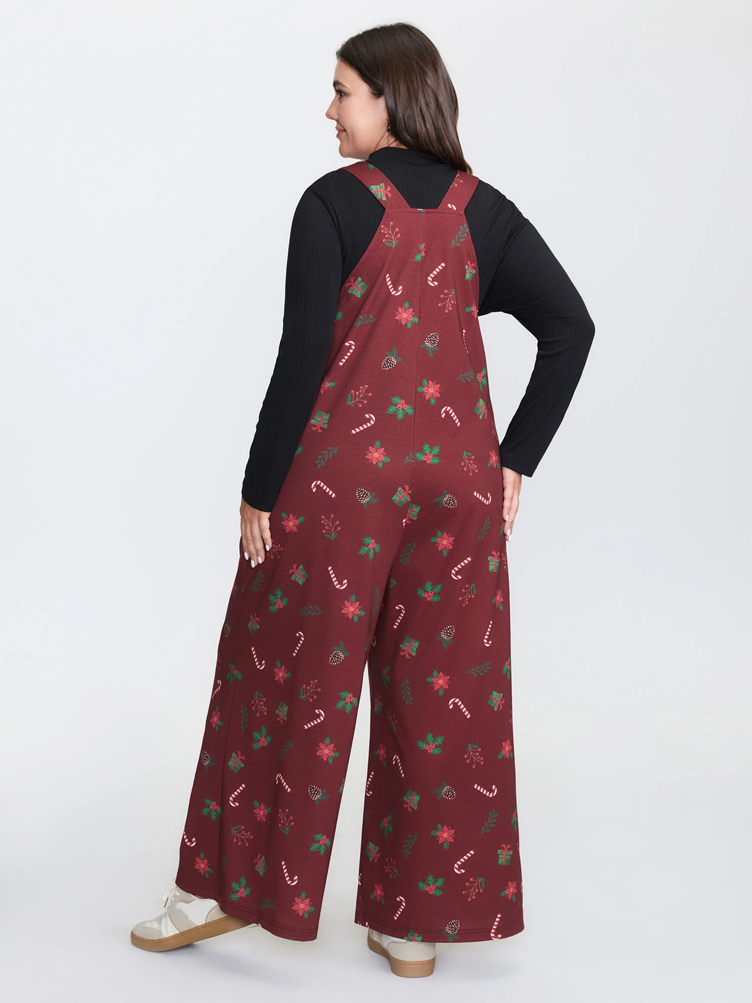 Holiday Candy Stretchy Overall Jumpsuit - Image 12