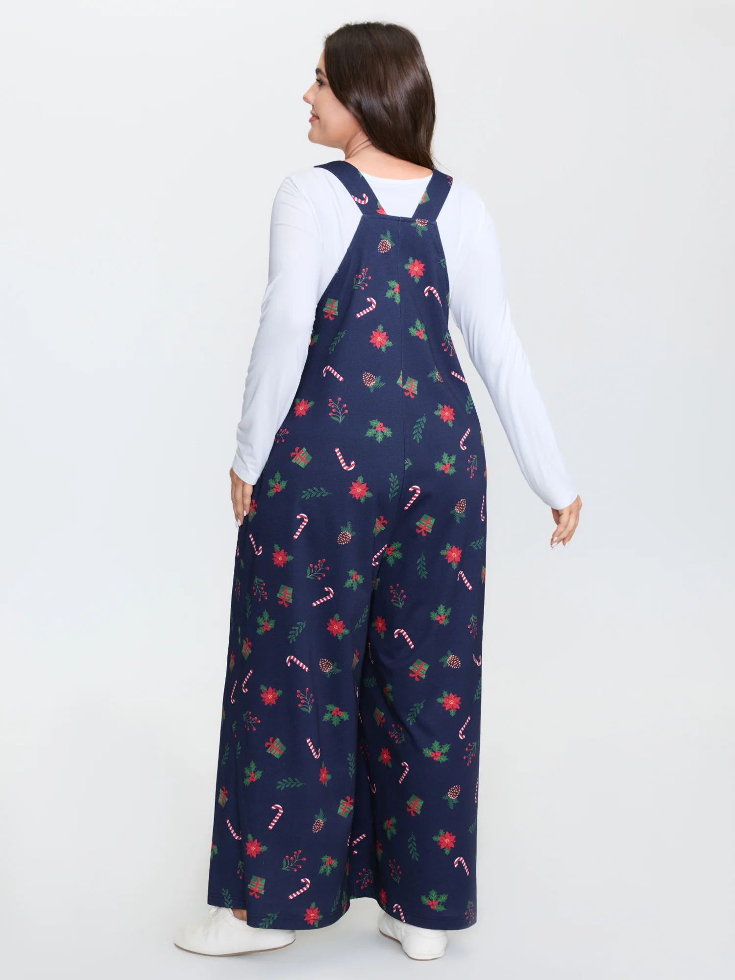 Holiday Candy Stretchy Overall Jumpsuit - Image 16