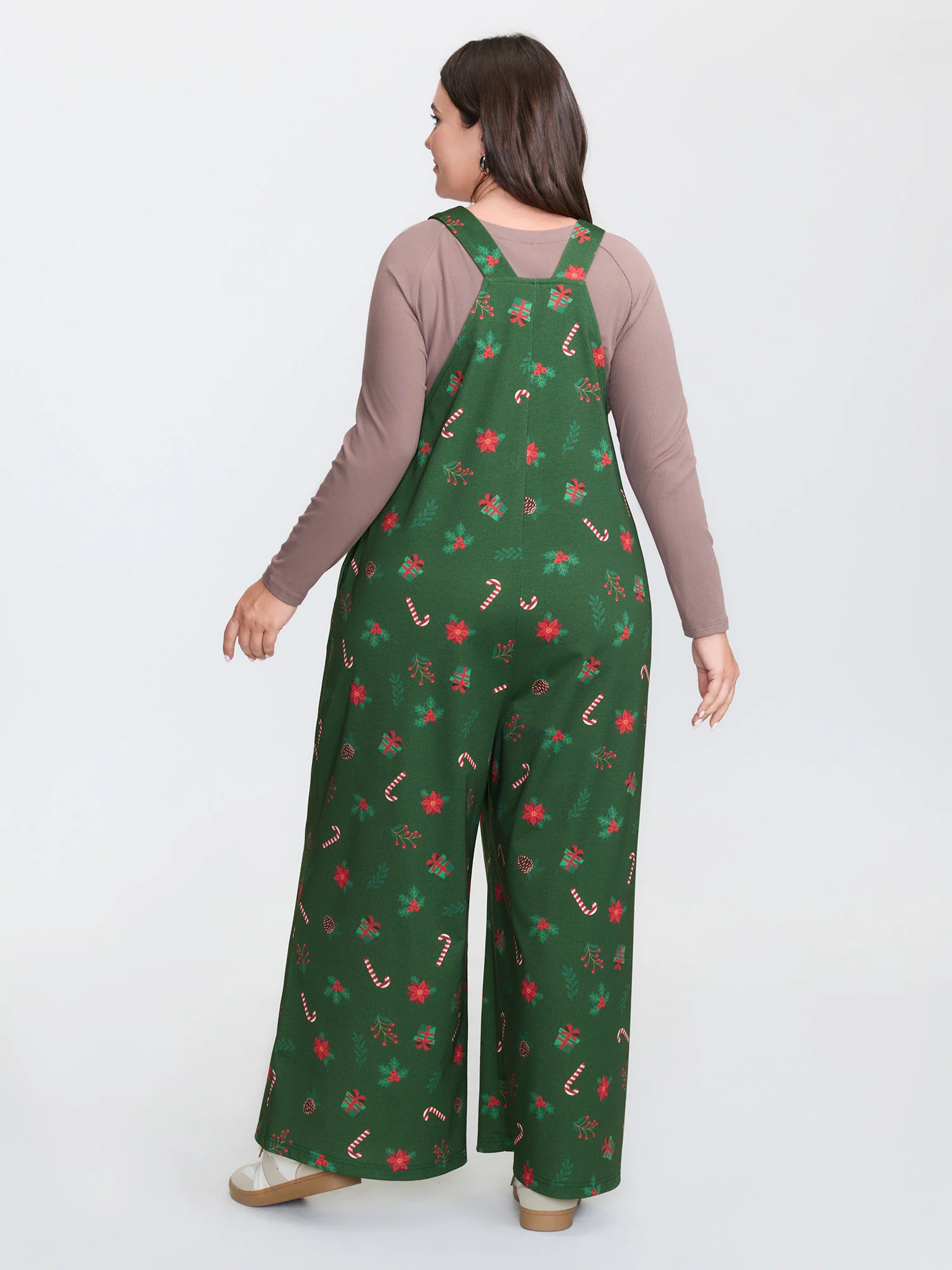 Holiday Candy Stretchy Overall Jumpsuit - Image 21