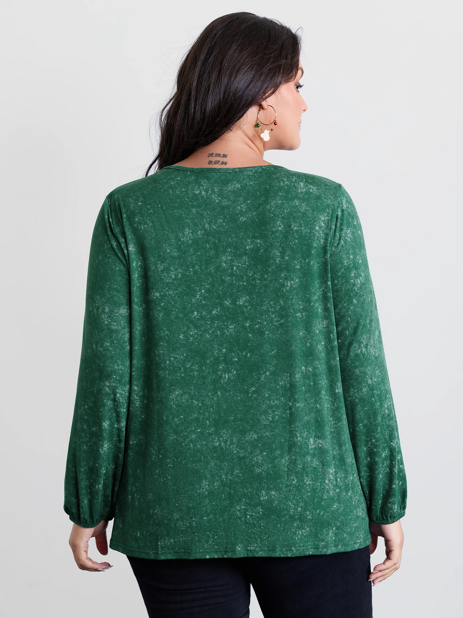 Holiday Cat Snowflake Effect T-Shirt - Image 4
