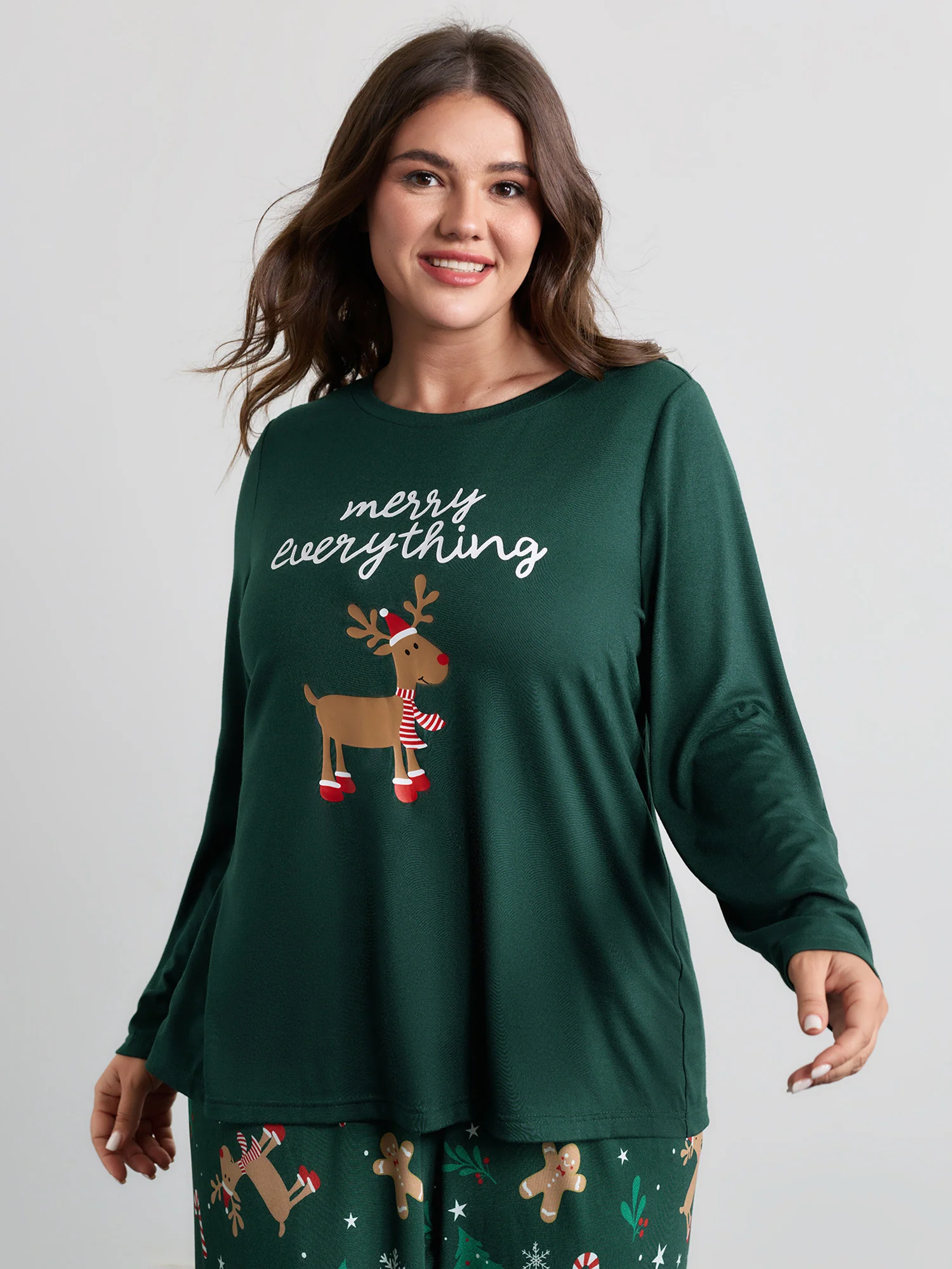 Holiday Cozy Print Pockets Loungewear Set - Image 4