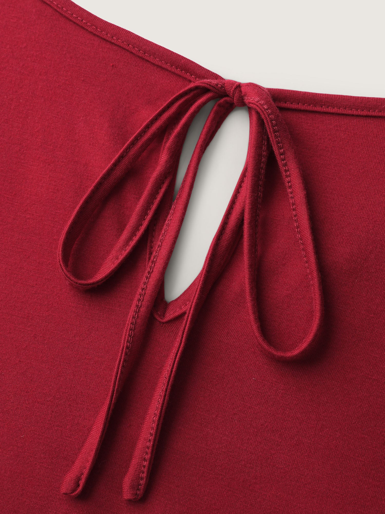 Holiday Embroidered Neckline Pleated Knit Top - Image 10
