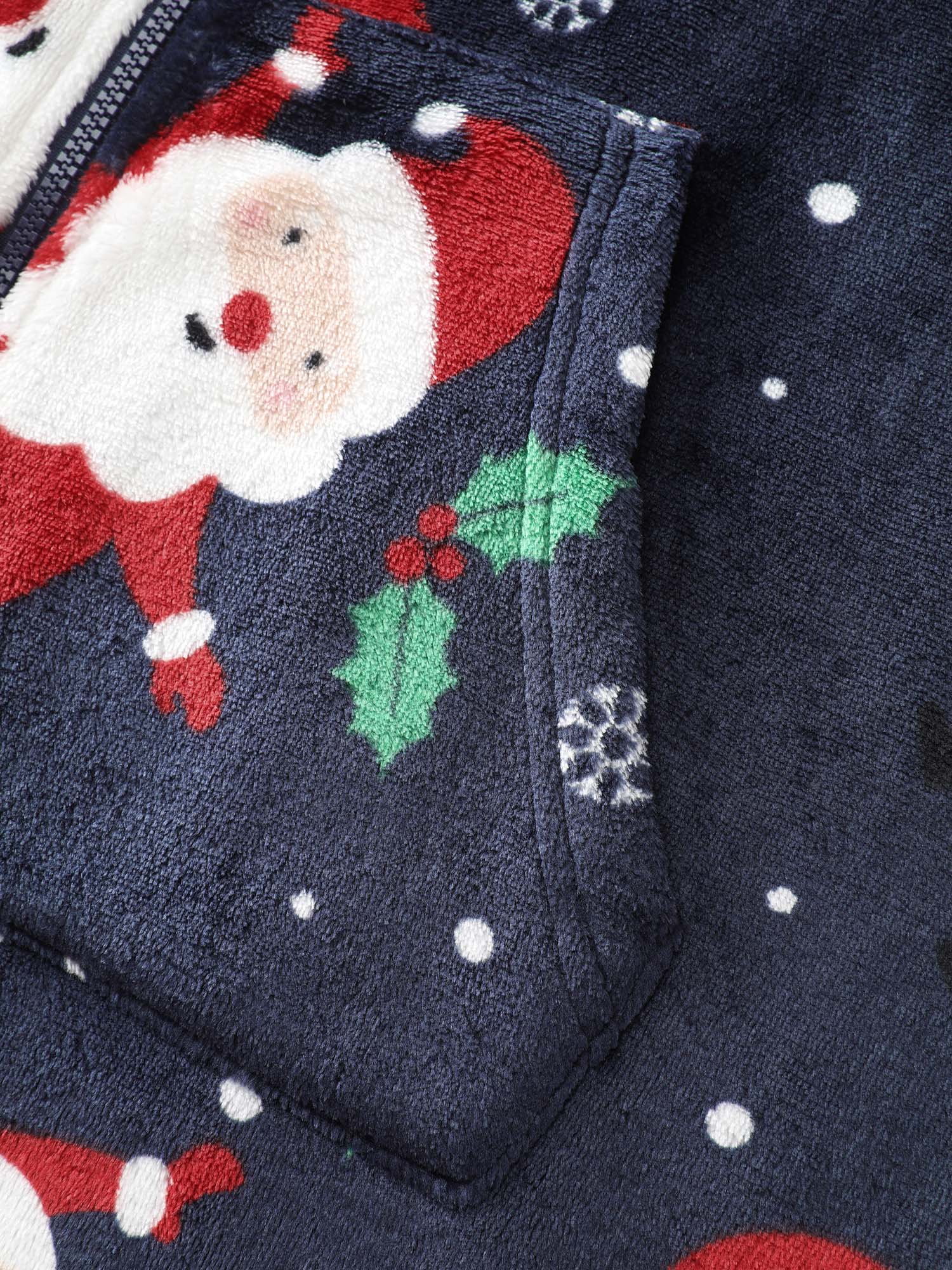 Holiday Fuzzy Plush Pockets Jumpsuit - Image 6