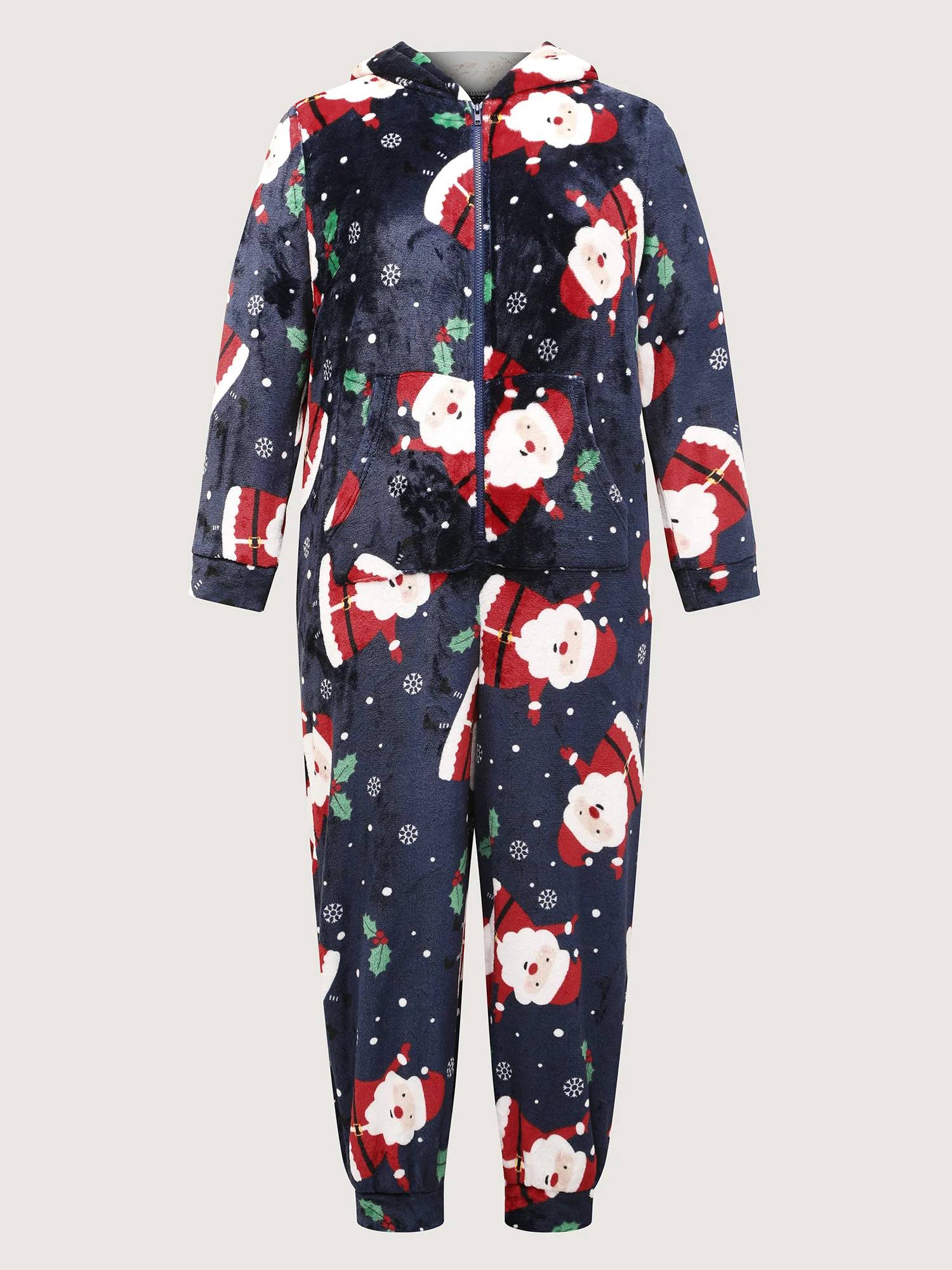 Holiday Fuzzy Plush Pockets Jumpsuit - Image 7