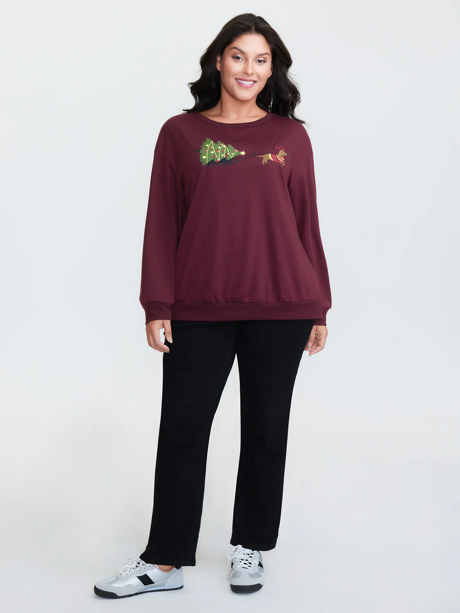 Holiday Gifts Embroidered Heather Sweatshirt - Image 10