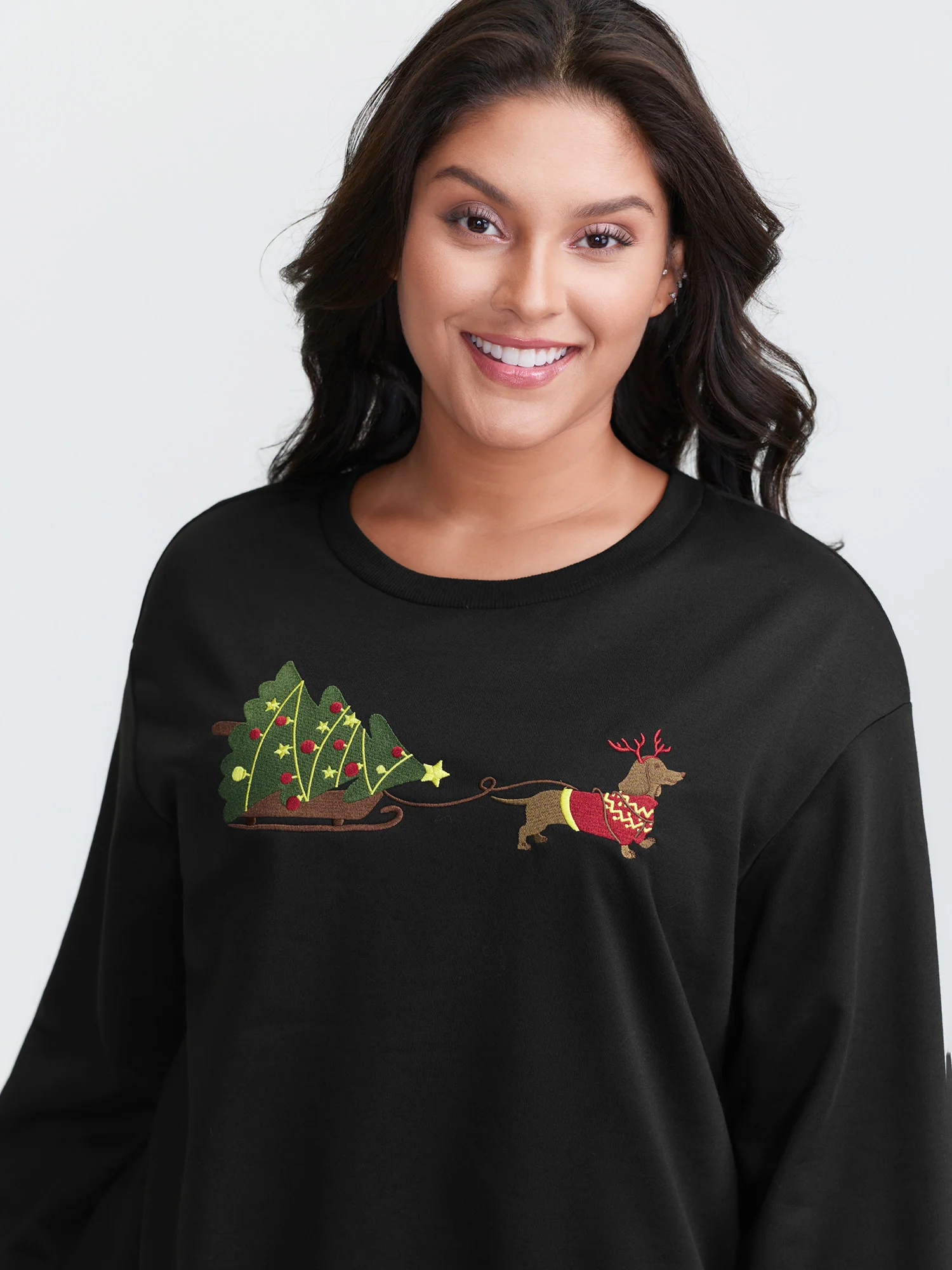 Holiday Gifts Embroidered Heather Sweatshirt - Image 12