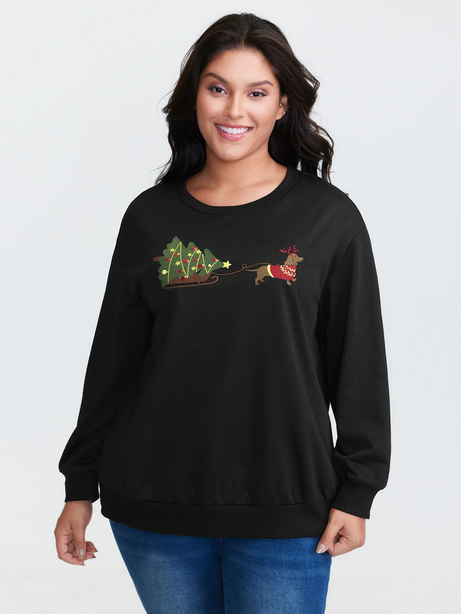 Holiday Gifts Embroidered Heather Sweatshirt - Image 13