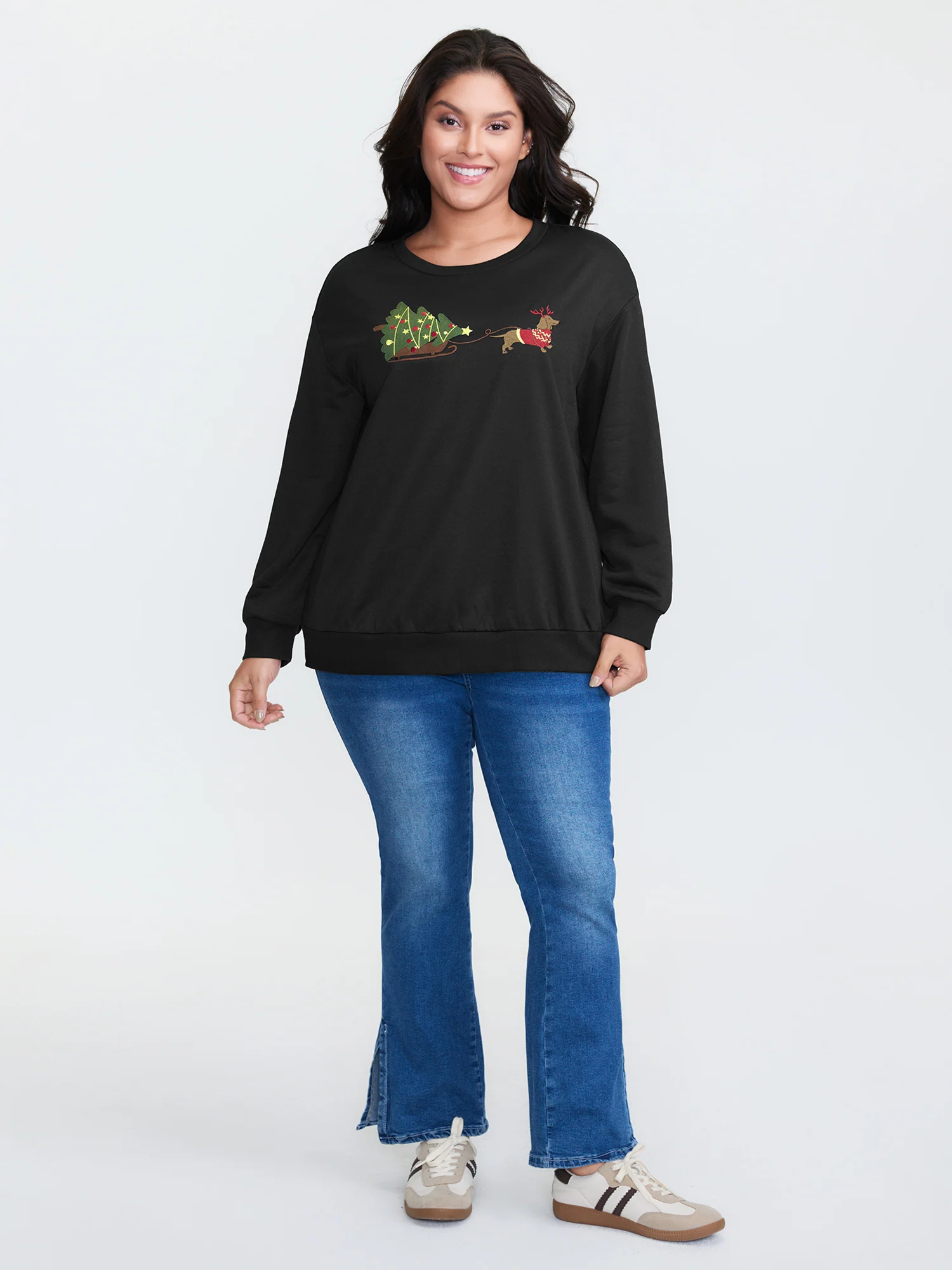 Holiday Gifts Embroidered Heather Sweatshirt - Image 14