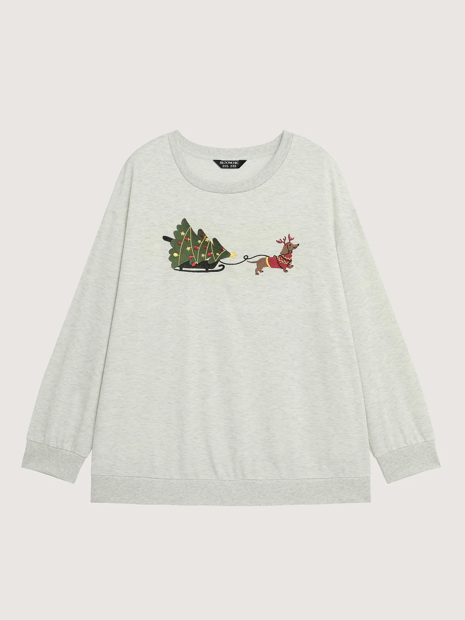 Holiday Gifts Embroidered Heather Sweatshirt - Image 7