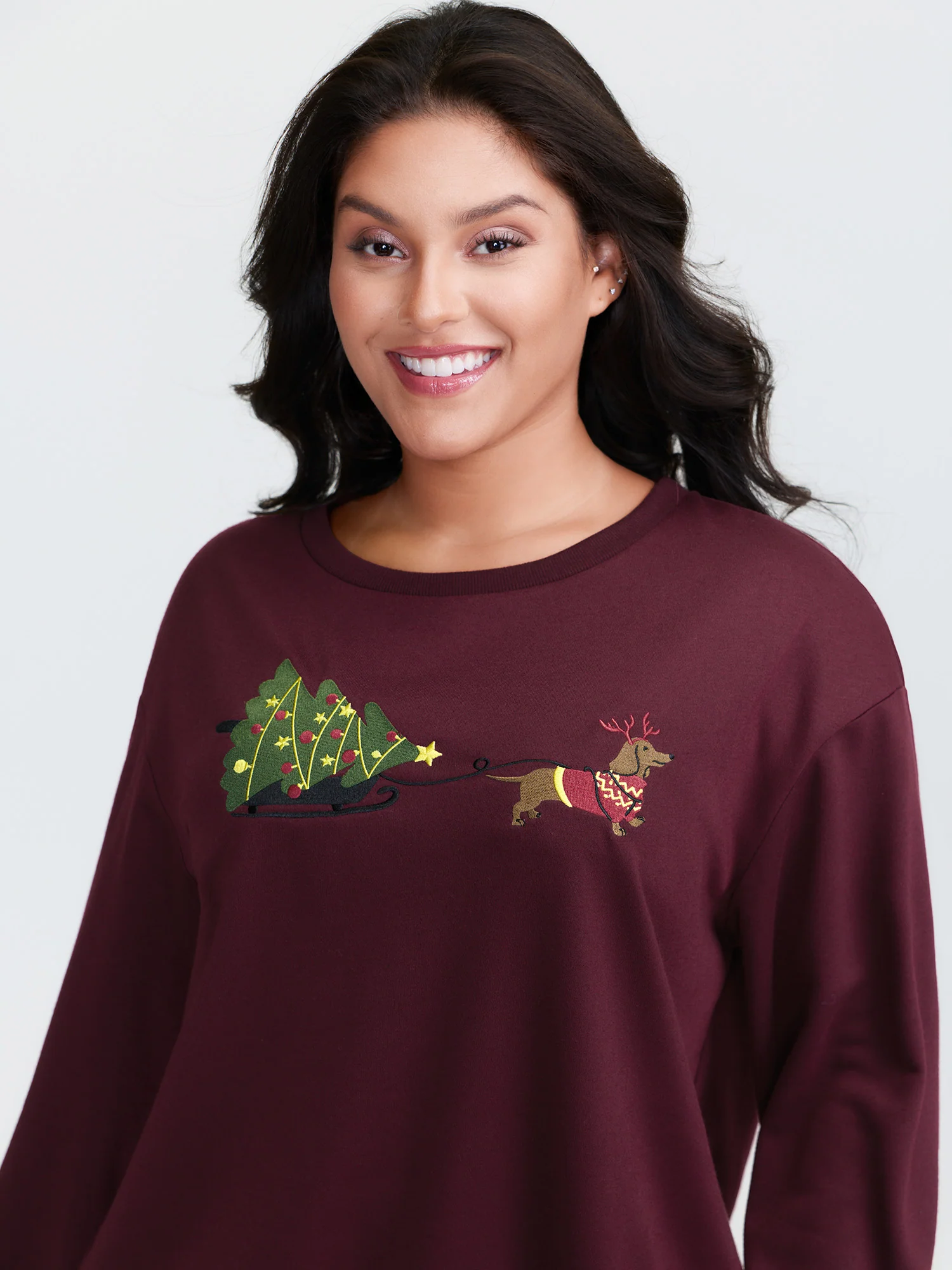 Holiday Gifts Embroidered Heather Sweatshirt - Image 8