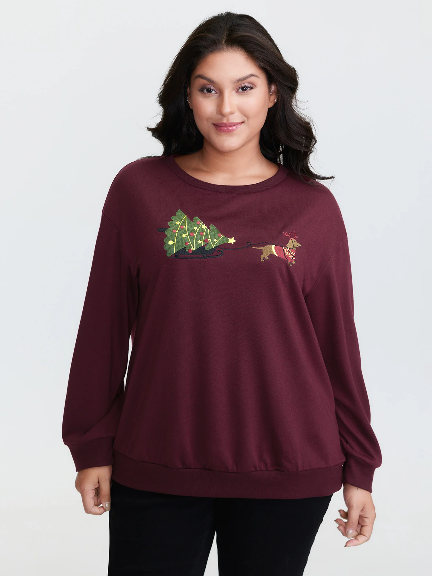 Holiday Gifts Embroidered Heather Sweatshirt - Image 9