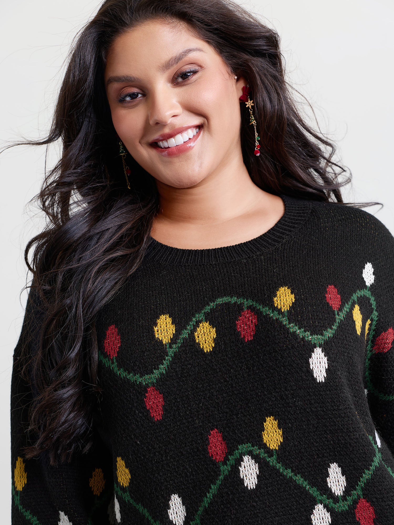 Holiday Lights Micro Lantern Sleeve Pullover - Image 2
