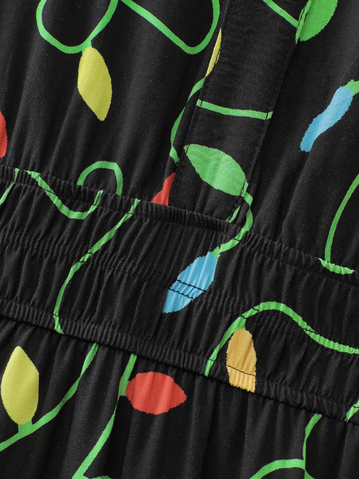 Holiday Lights Triple Elastic Waistband Midi Dress - Image 6