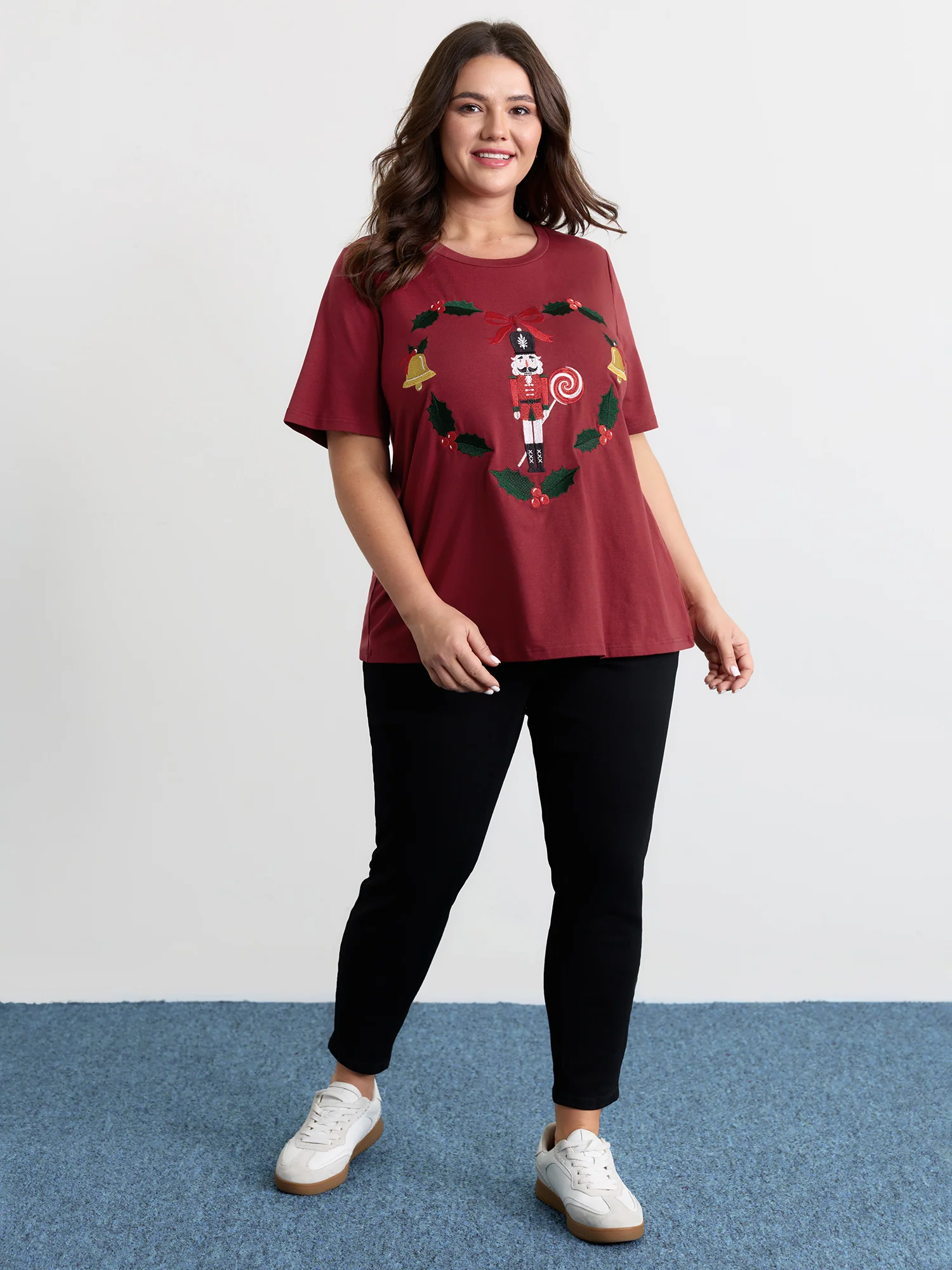 Holiday Nutcracker Round Neck T-Shirt - Image 3