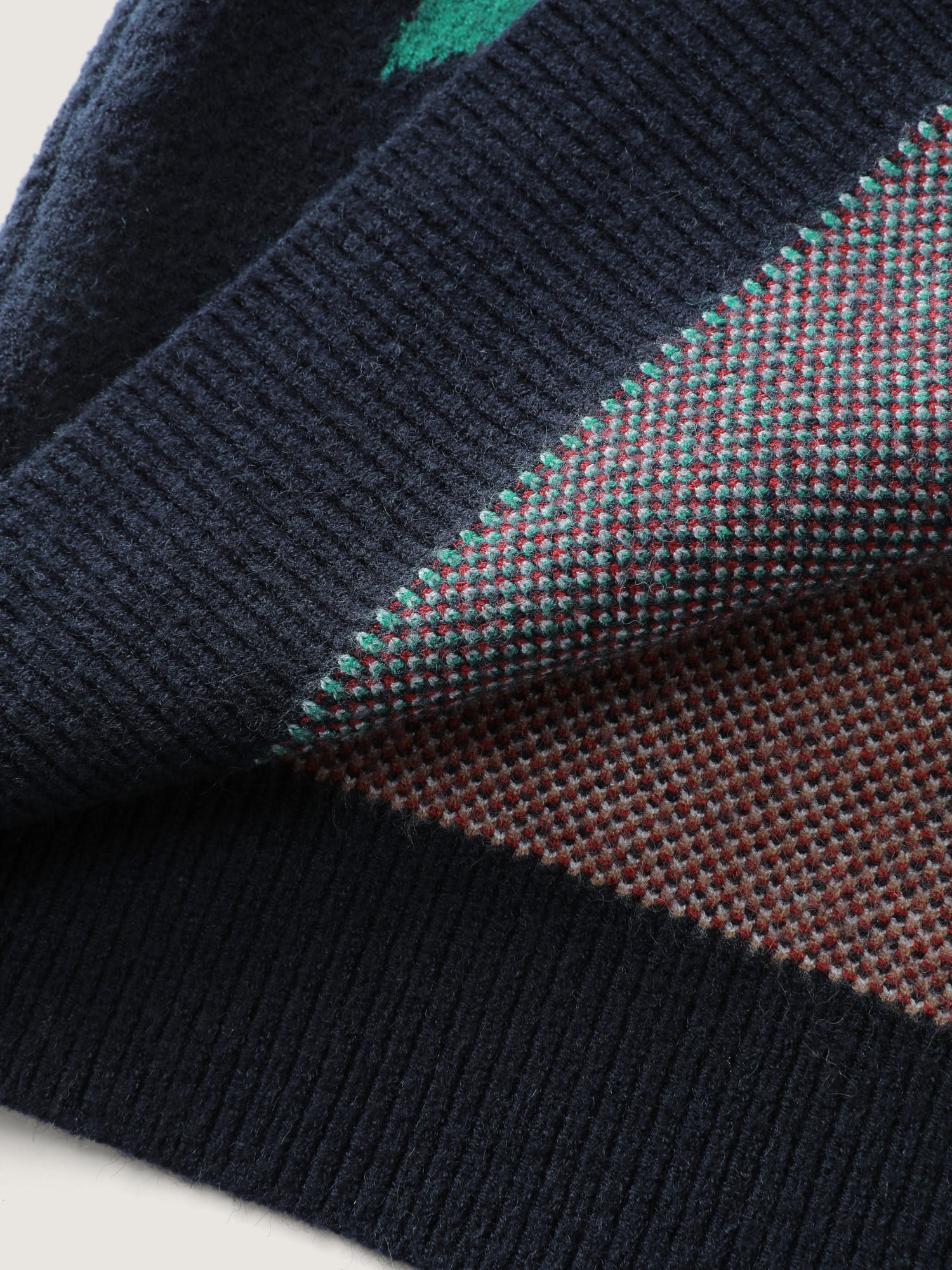 Holiday Pattern Collar Button Knit Cardigan - Image 8