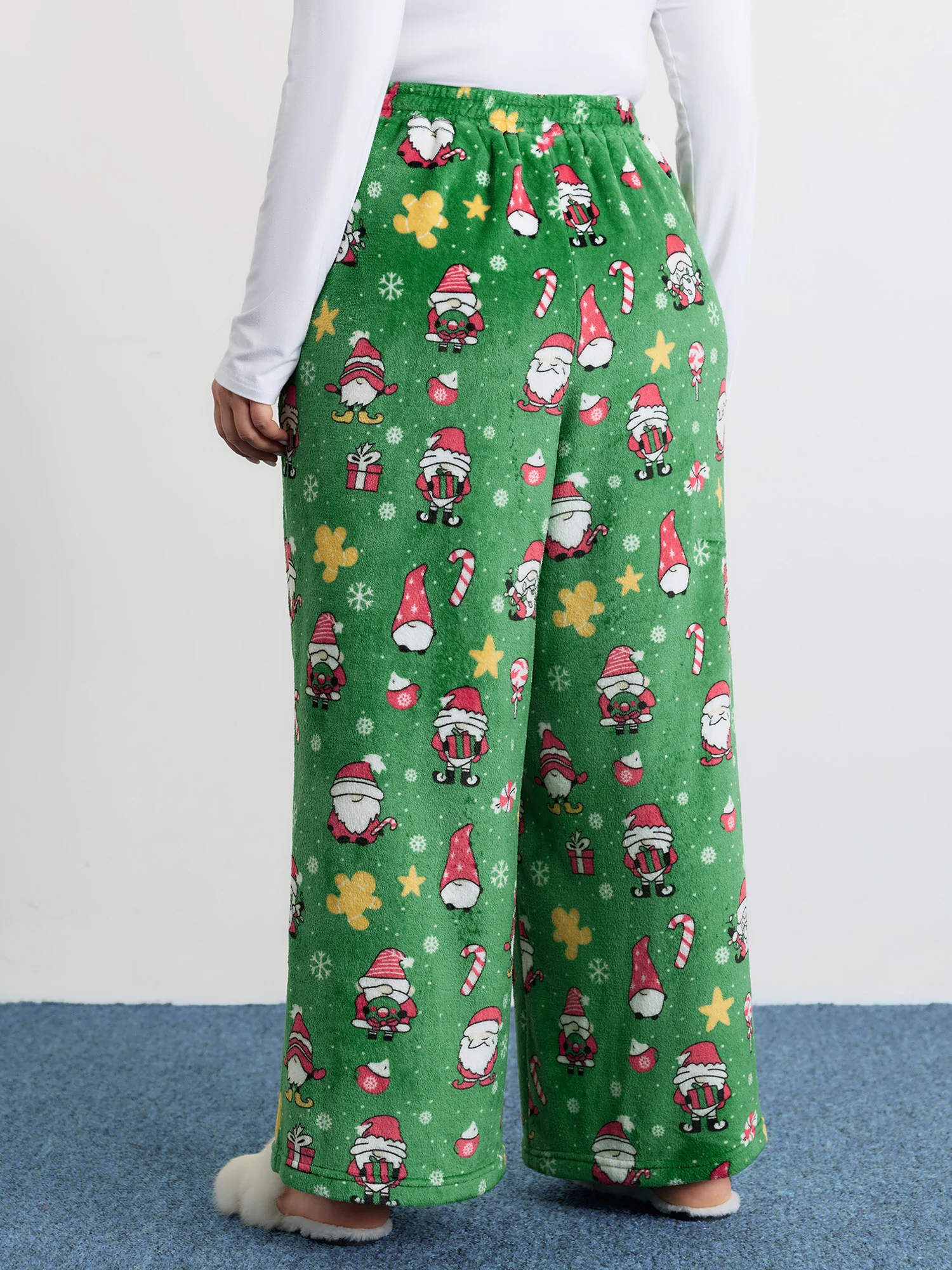 Holiday Pattern Drawstring Loungewear Bottoms - Image 5