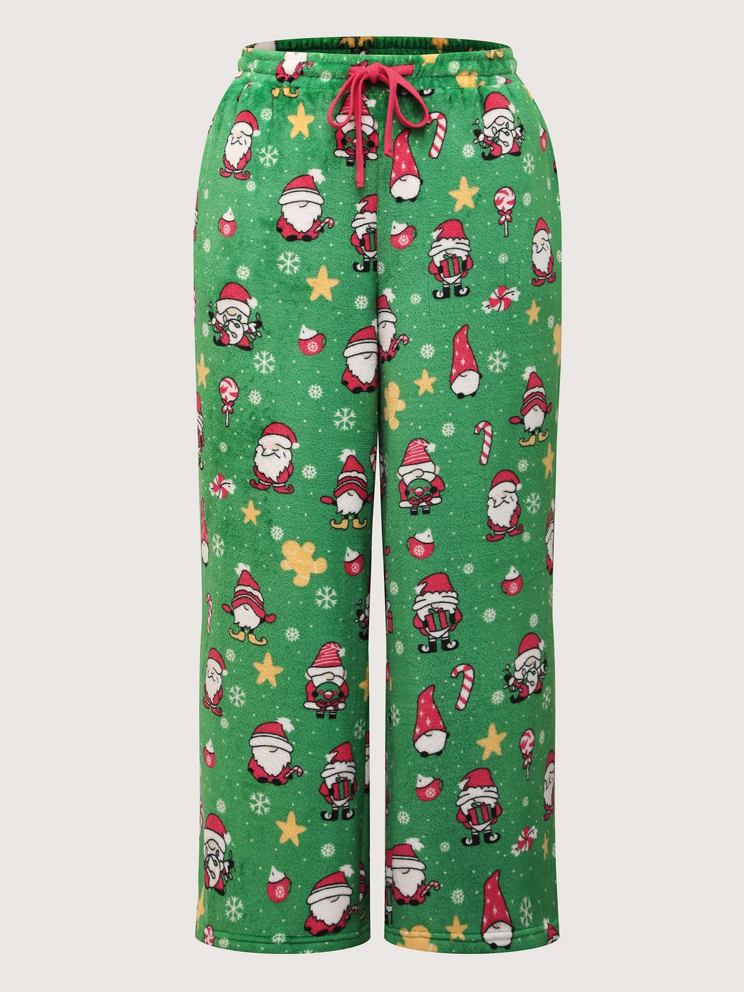 Holiday Pattern Drawstring Loungewear Bottoms - Image 8