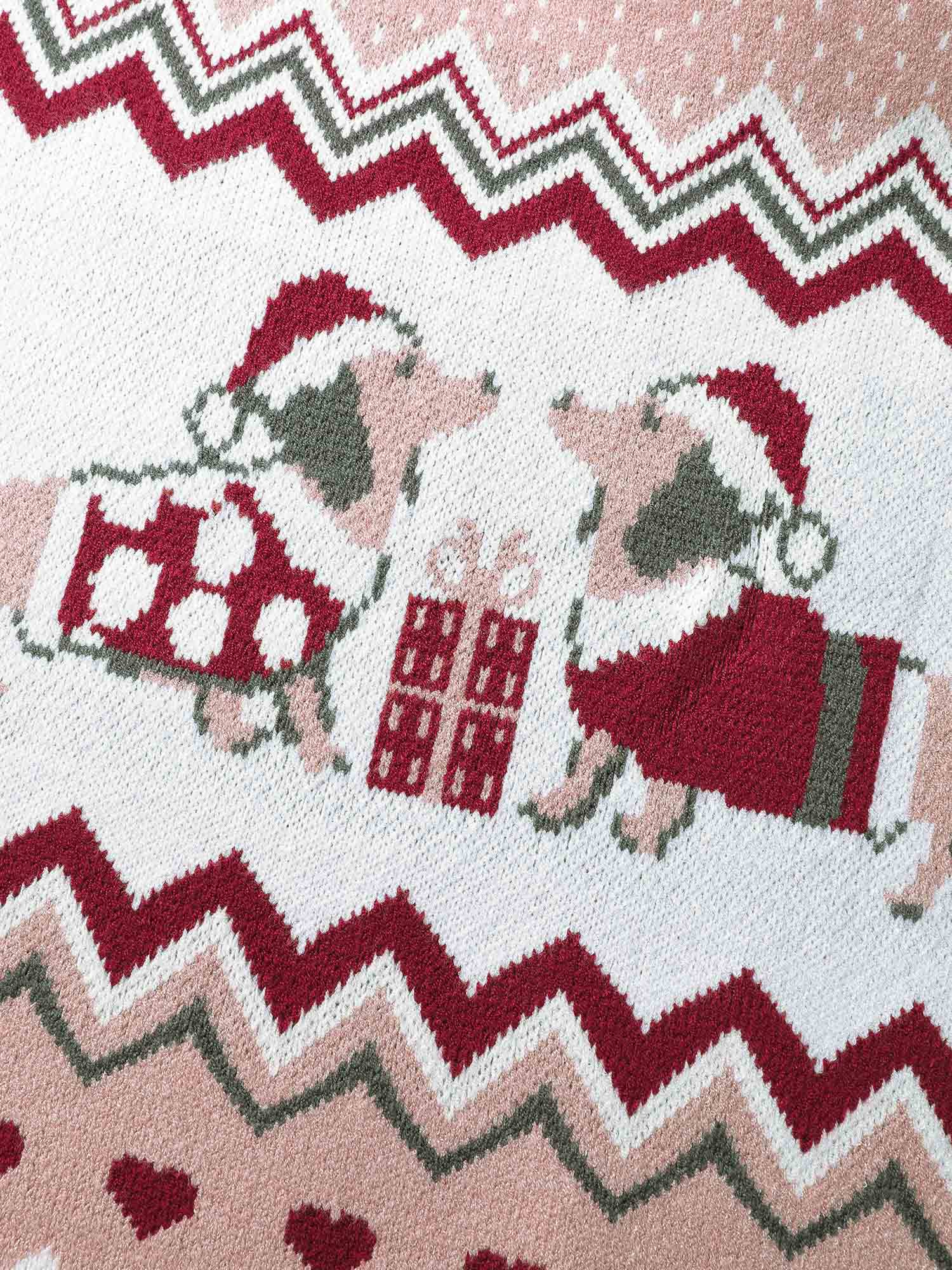 Supersoft Holiday Pattern Drop Shoulder Pullover - Image 5
