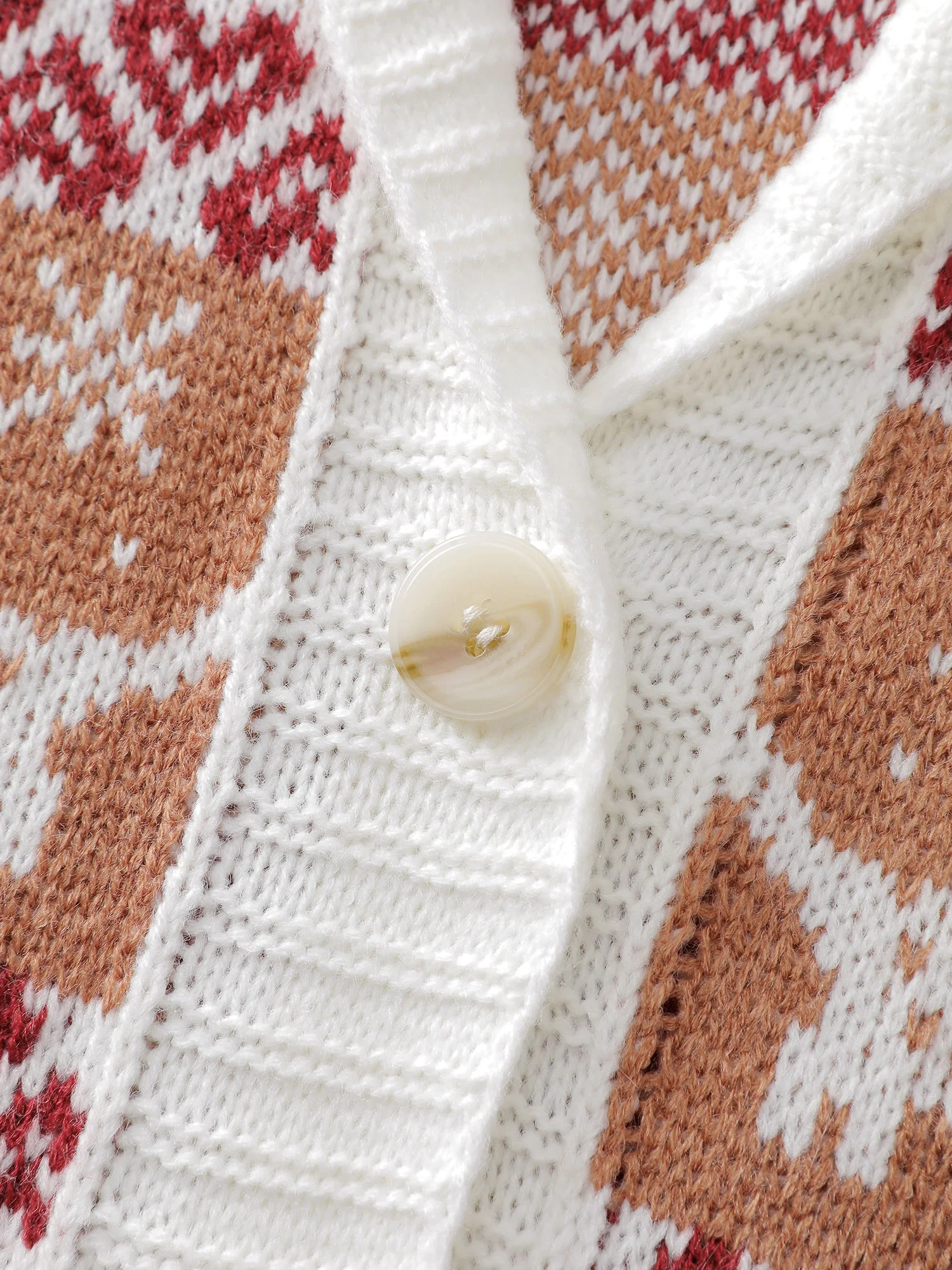 Holiday Pattern Jacquard Shawl Collar Cardigan - Image 7