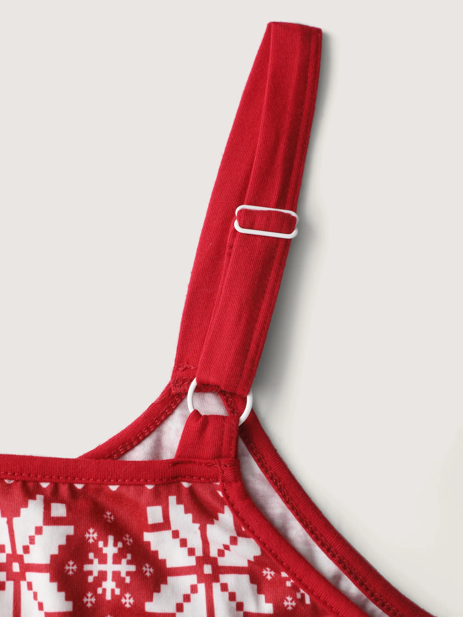 Holiday Print Placket Button Pajama Jumpsuit - Image 5