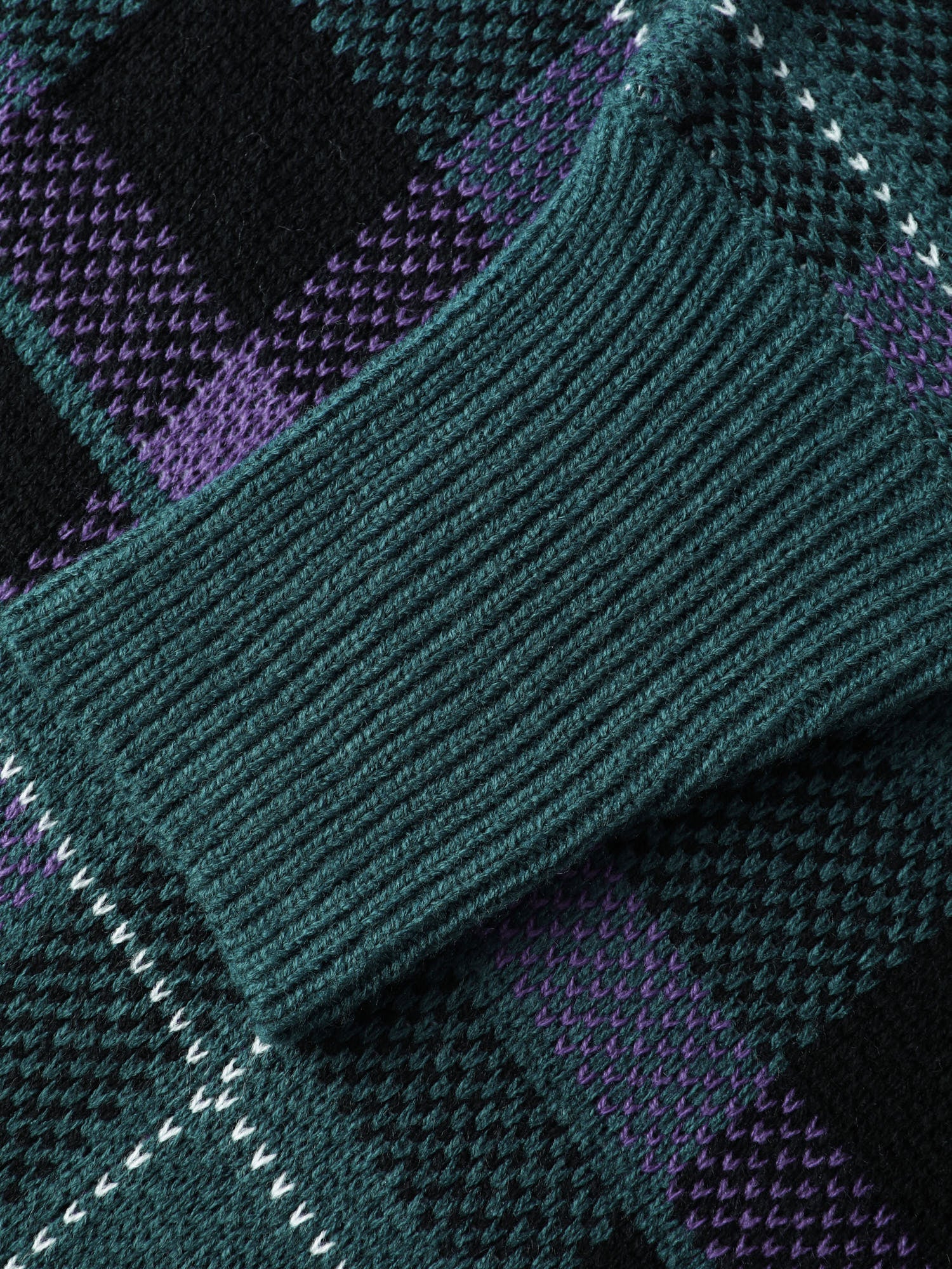 Holiday Plaid Turtleneck Fringe Hem Pullover - Image 5