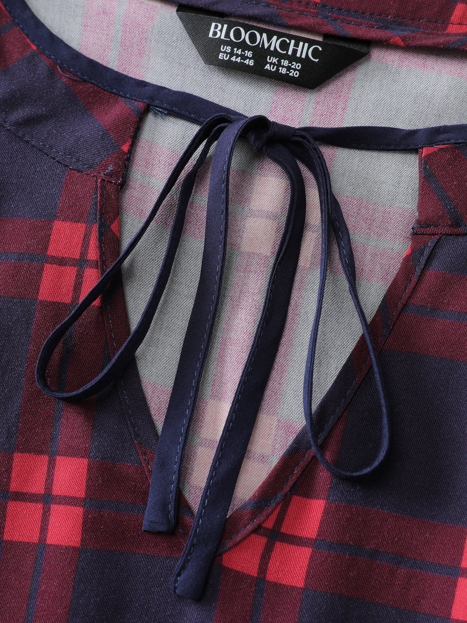 Holiday Plaid Waist-Tie Maxi Dress - Image 6