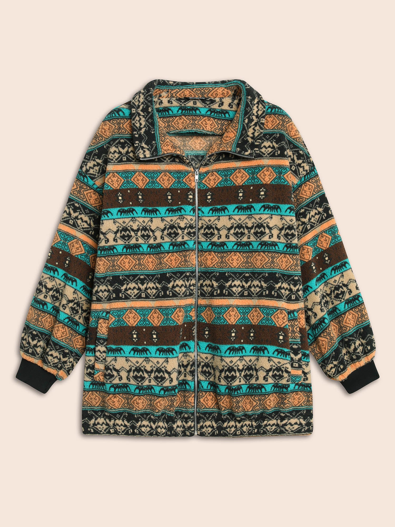Holiday Zipper Collared Jacket - Image 8