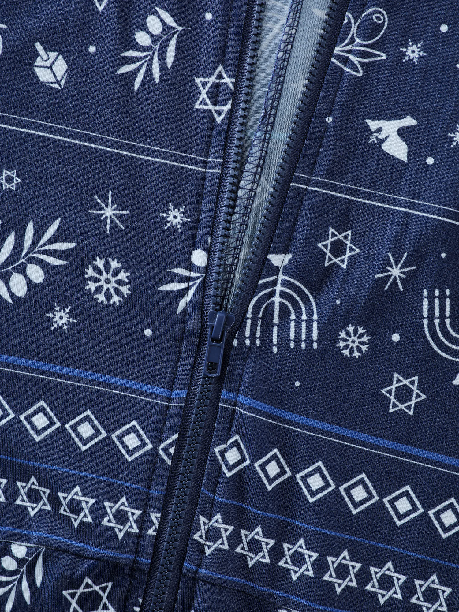 Holiday Print Hooded Pockets Pajama Onesie - Image 6