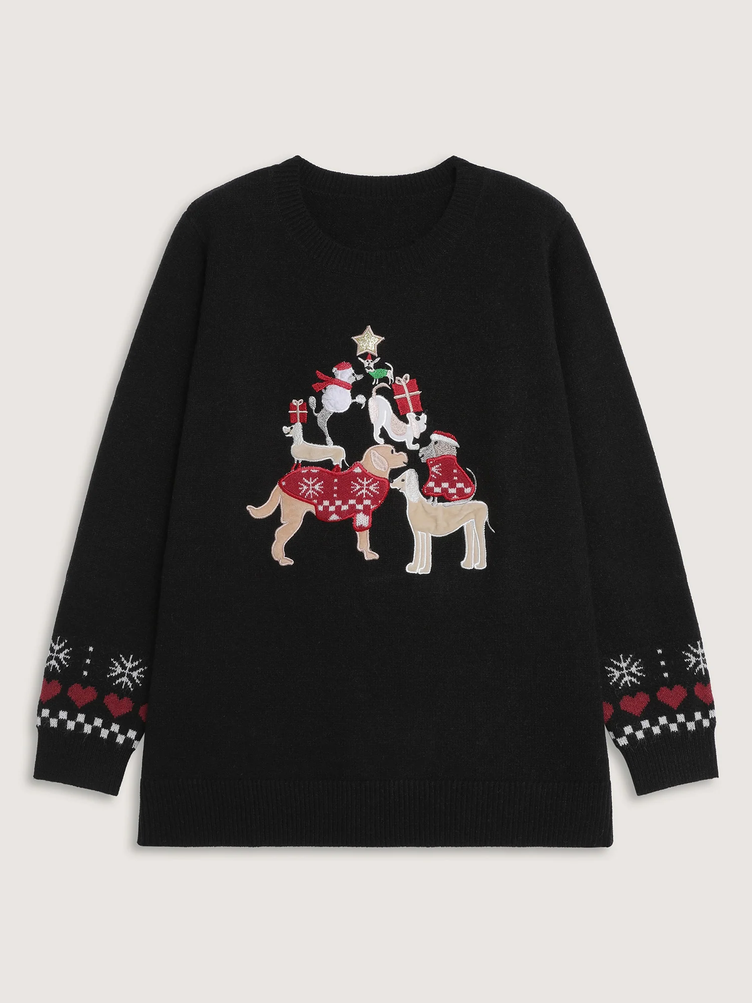 Holiday Puppy Applique Jacquard Pullover - Image 7
