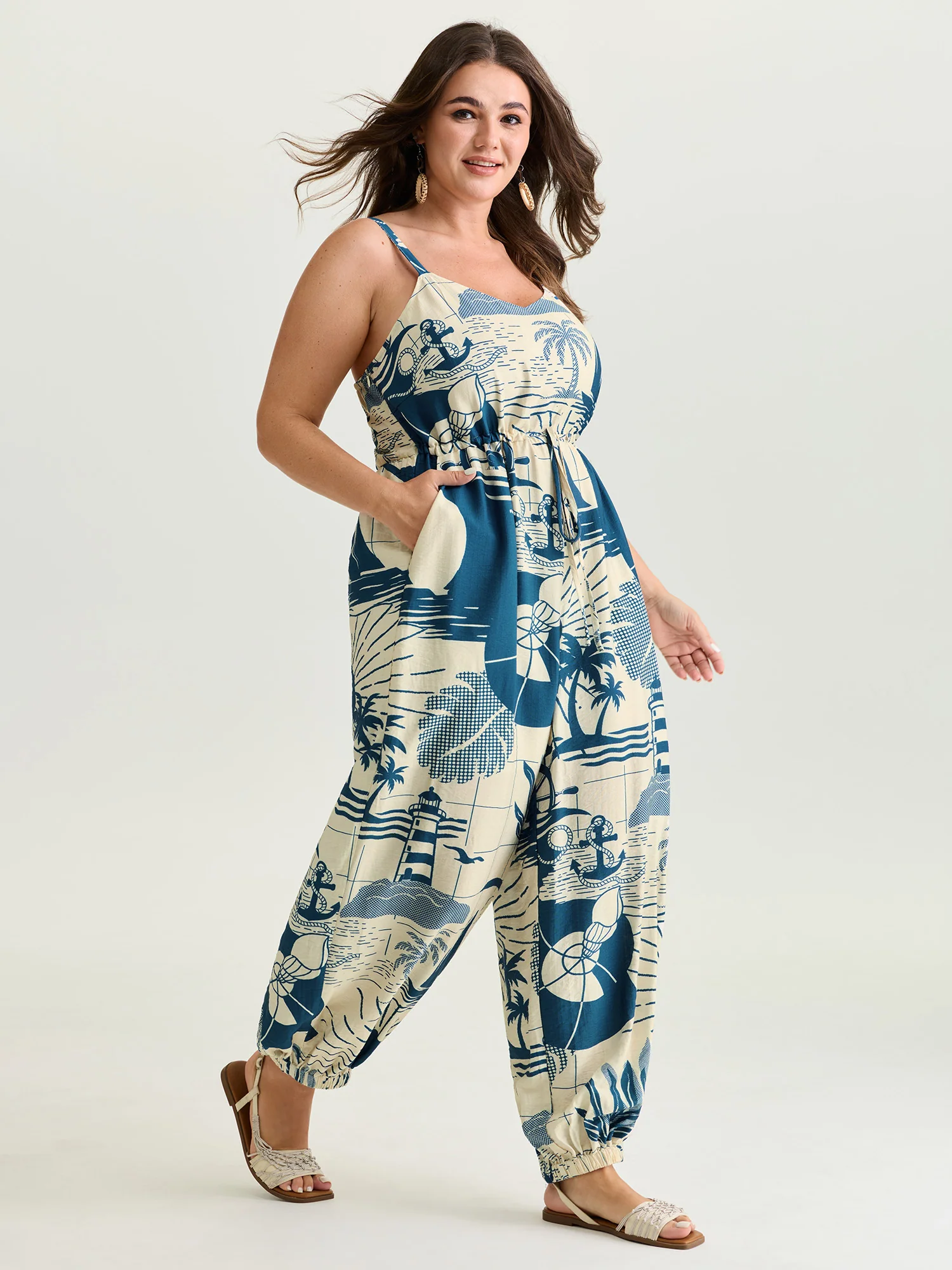 Holiday Ready Printed Cami Jumpsuit - Image 3